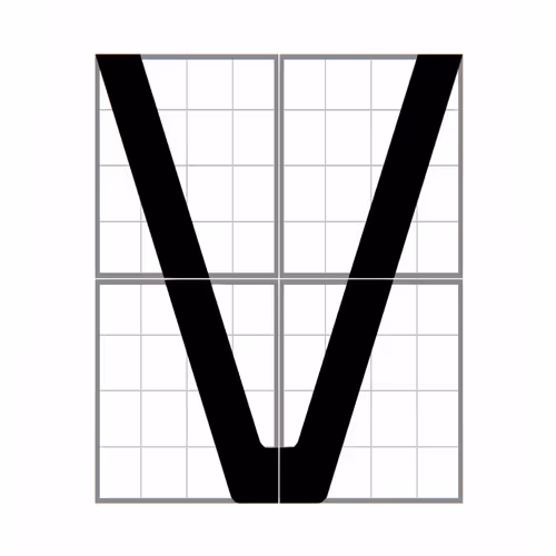 "V" from Human Abecedary: Intra-Letters, by Viktor Timofeev, 2021