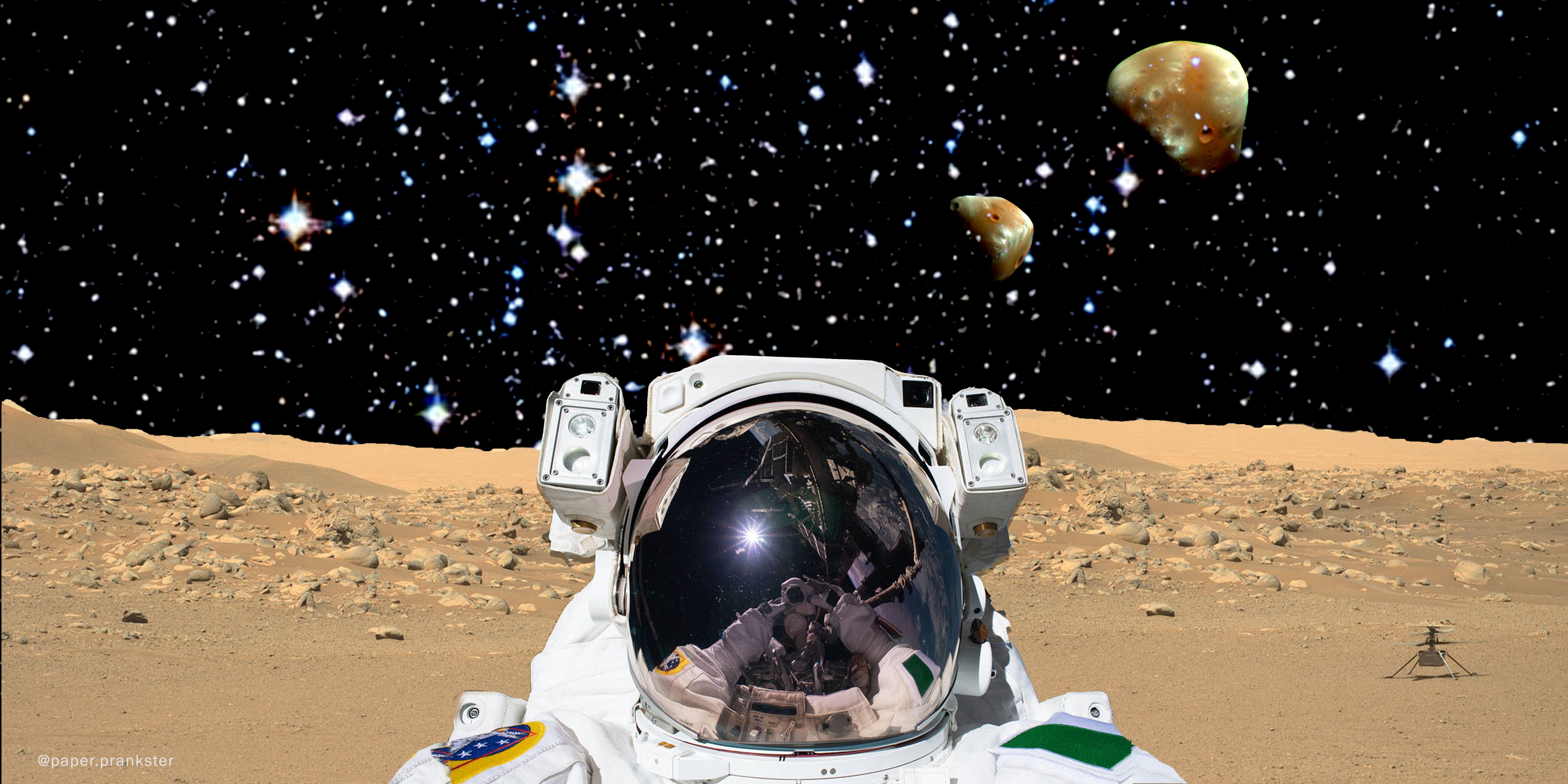 News From Mars Via a Quantum Networked Time Machine 3/500