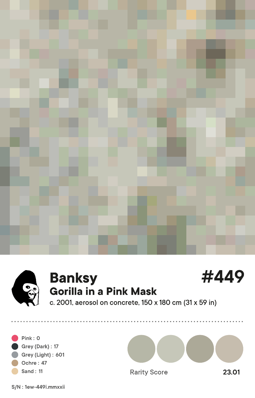 Gorilla in a Pink Mask #449