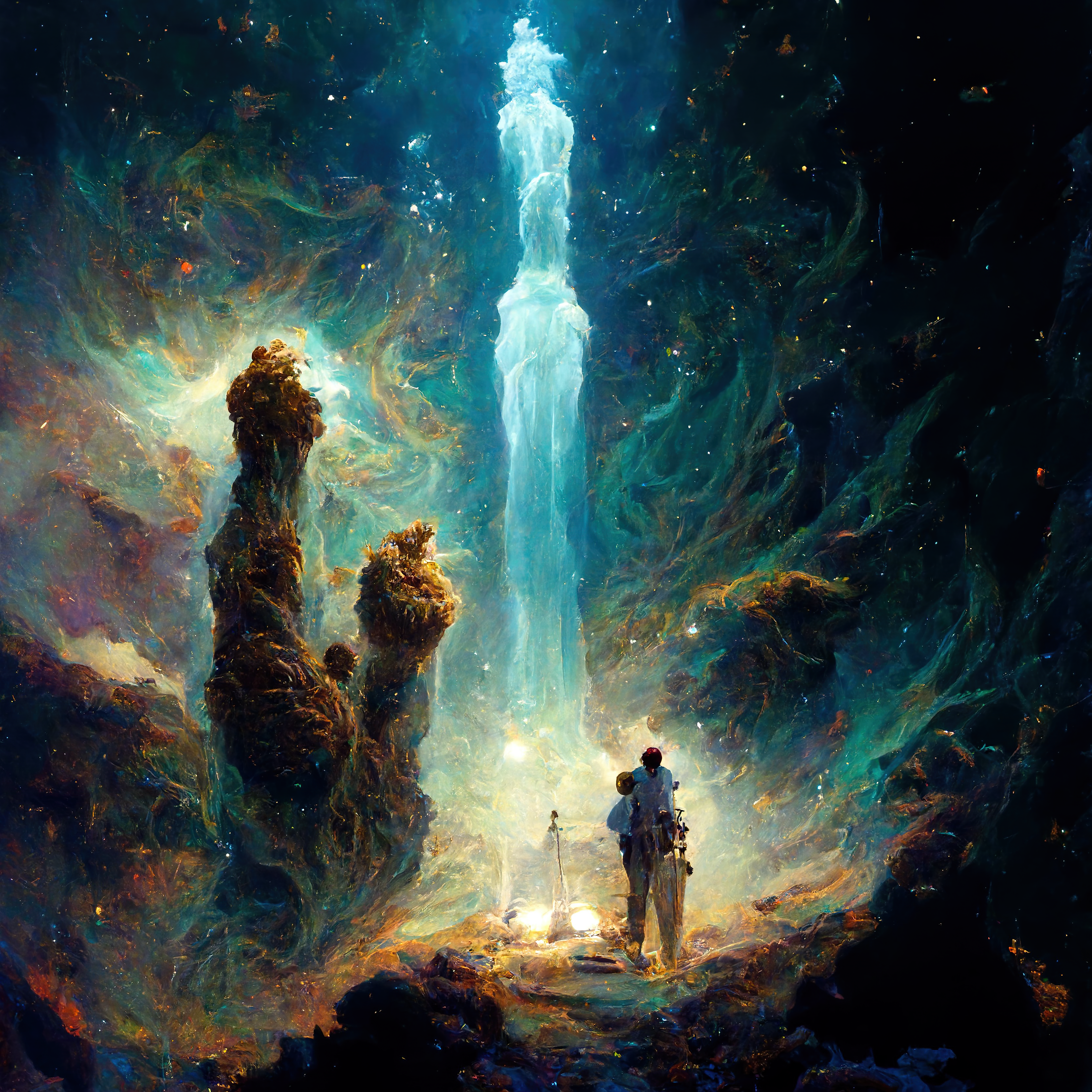 Cosmic fountain