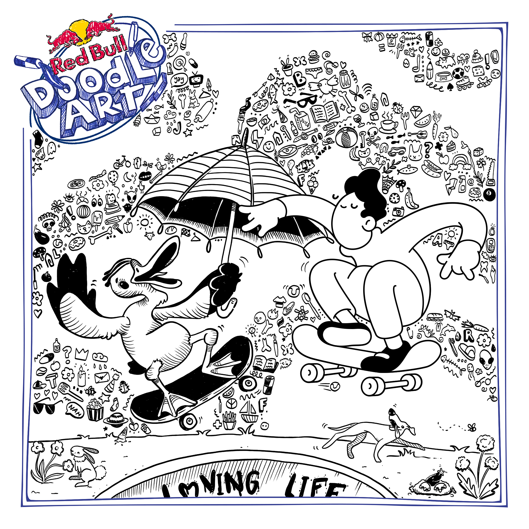 Red Bull Doodle Art Collection mentored by Burnt Toast #9957/12935