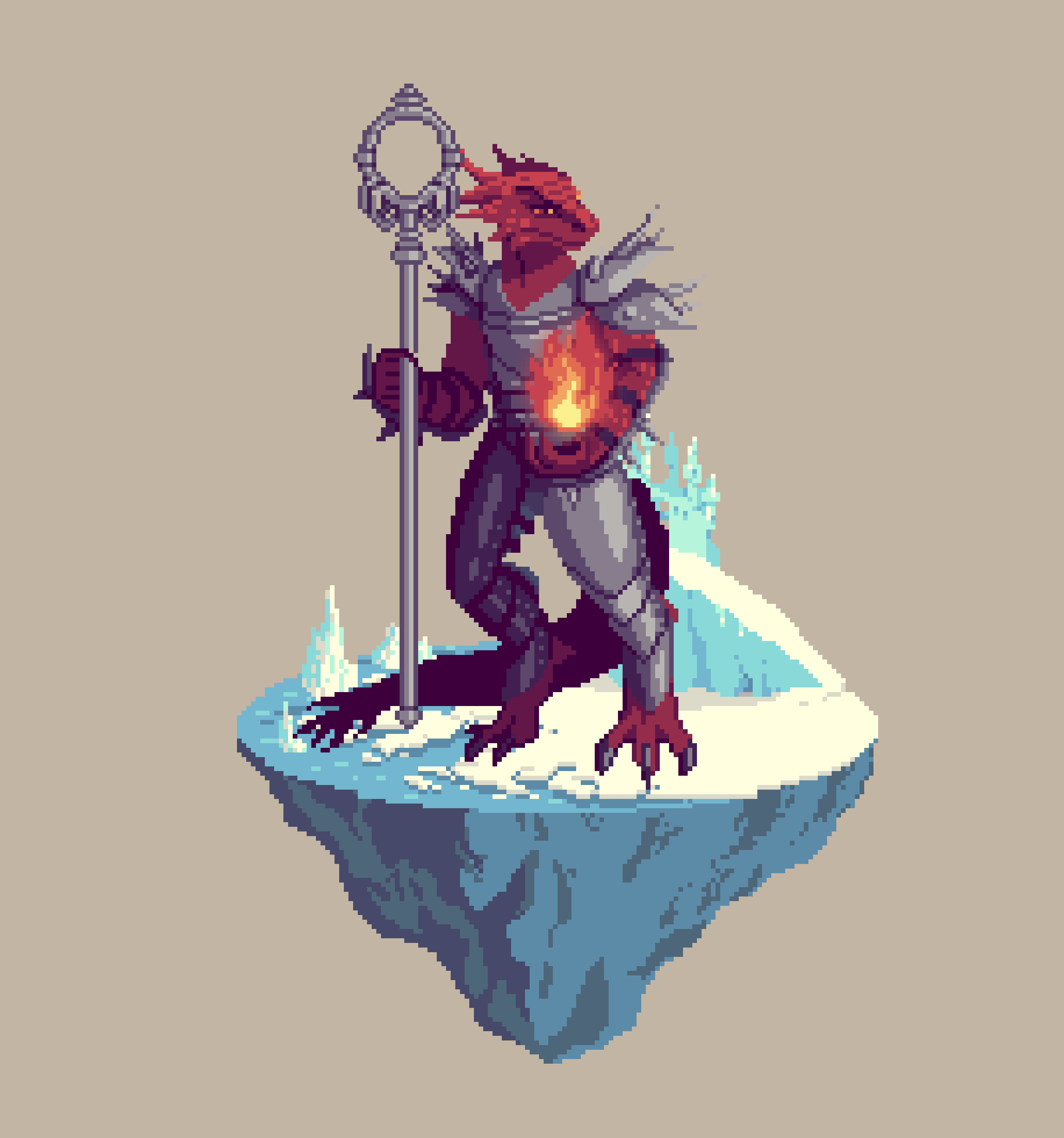 Forge Half-Dragon Flamefist Monk from The Castle