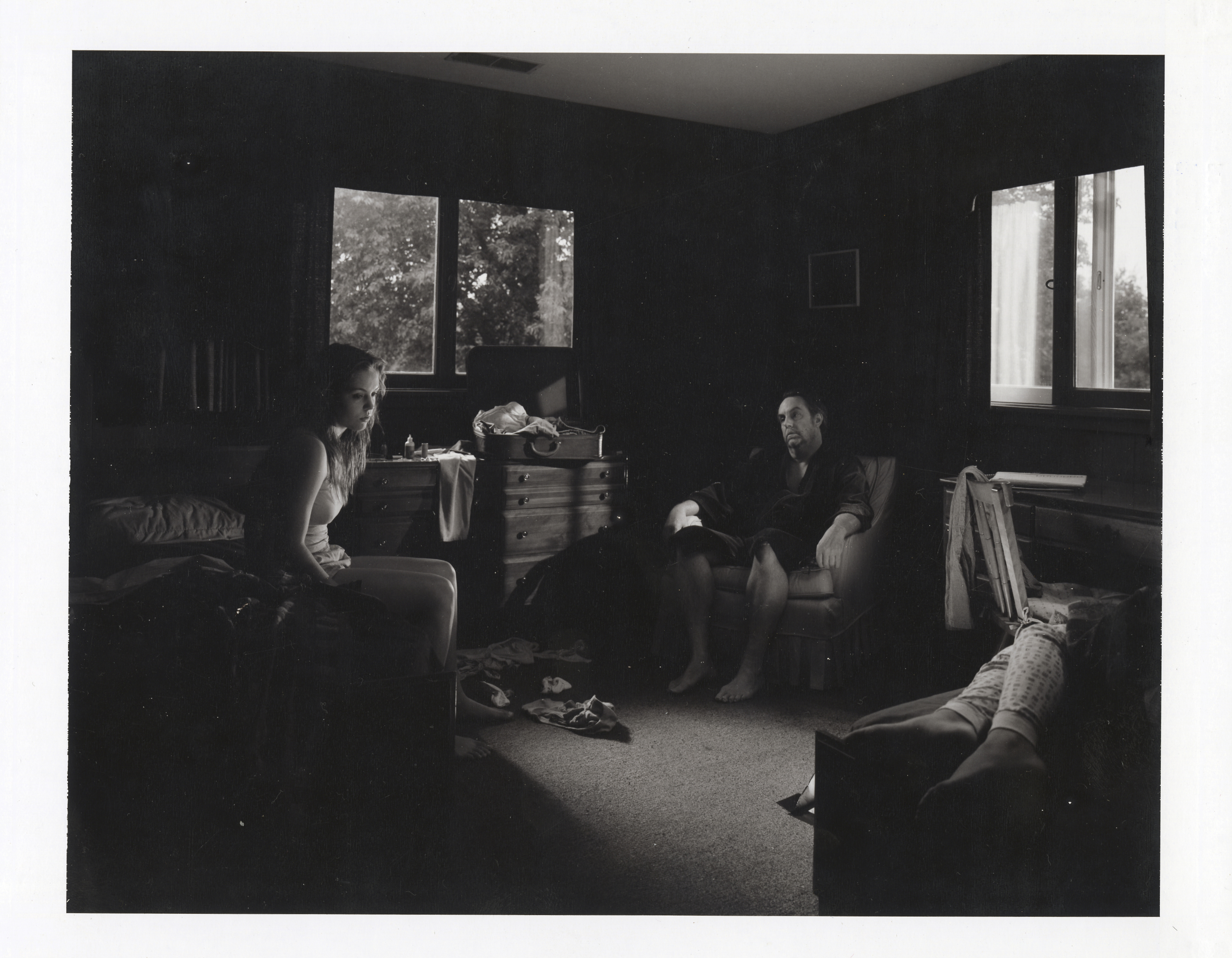 Dream House, 2002, [Father and Daughter] 8 x 10 Black and White Polaroid Study [No. 2]