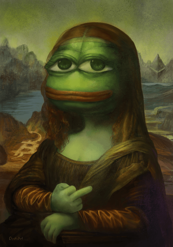 Pepe x Mona Lisa  printable painting (14x20in) RTP- 013