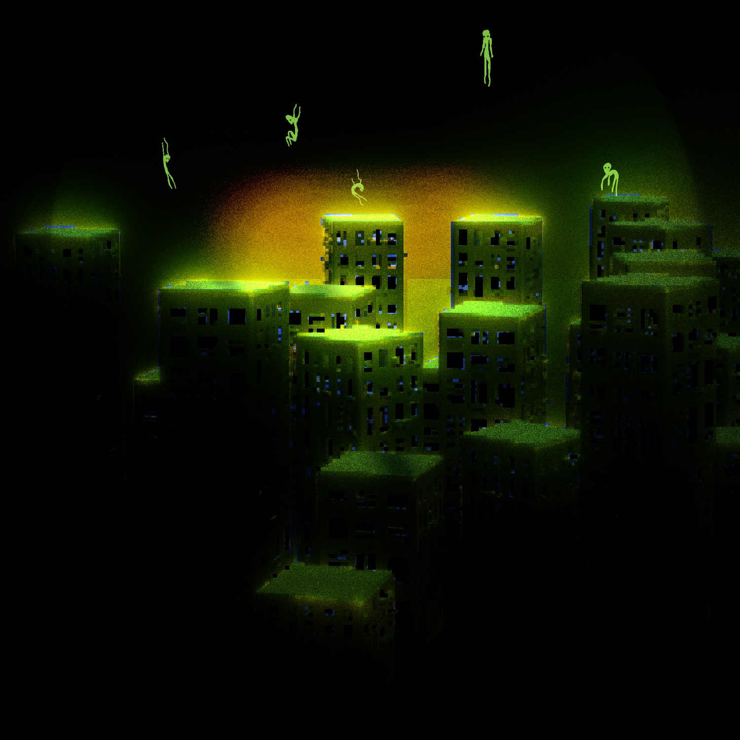 alien by night pixel