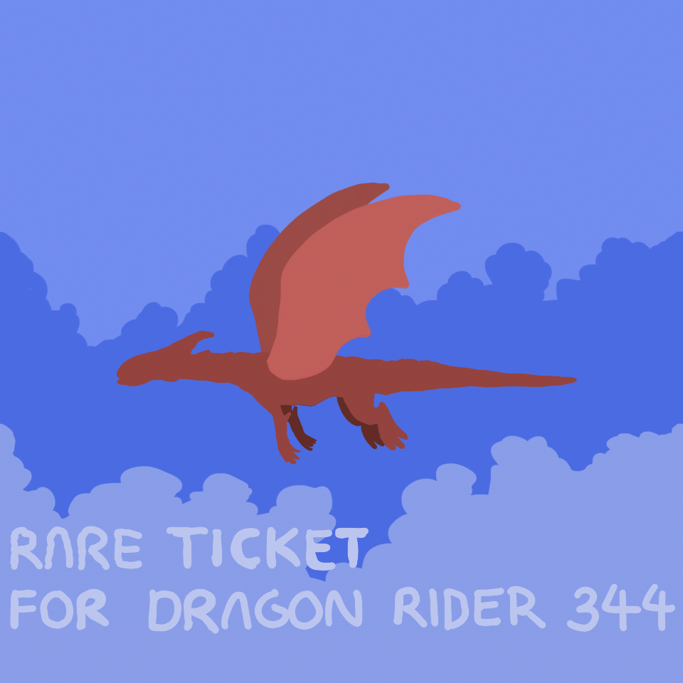 RareTickets for The dragon rider one eyed guy #00344