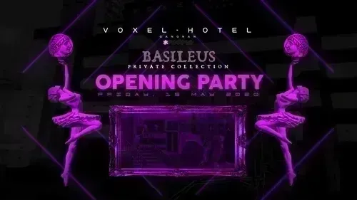 Basileus Exposition Opening Party at the Voxel Hotel Commemorative Token.