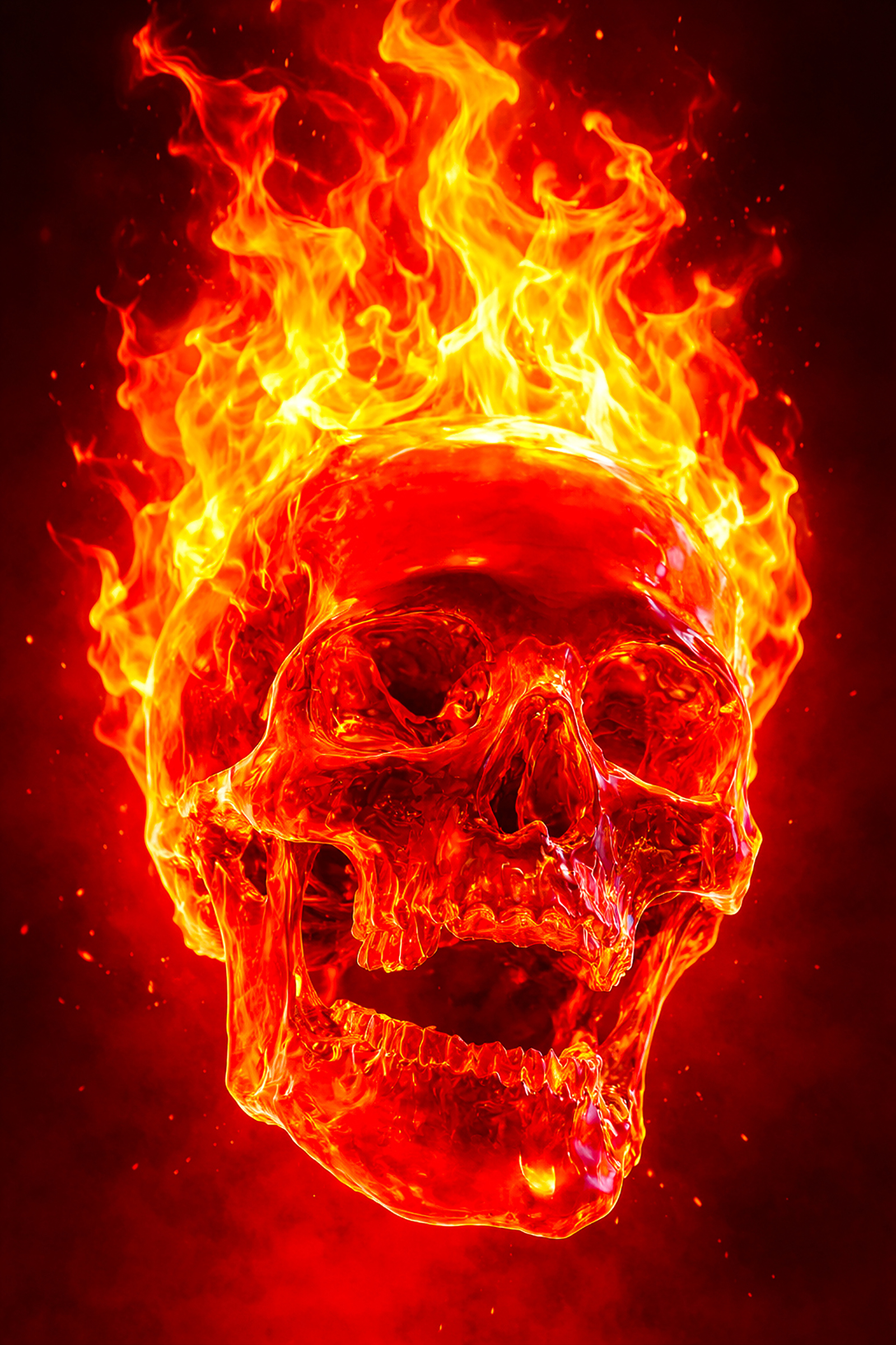 Flaming Skull