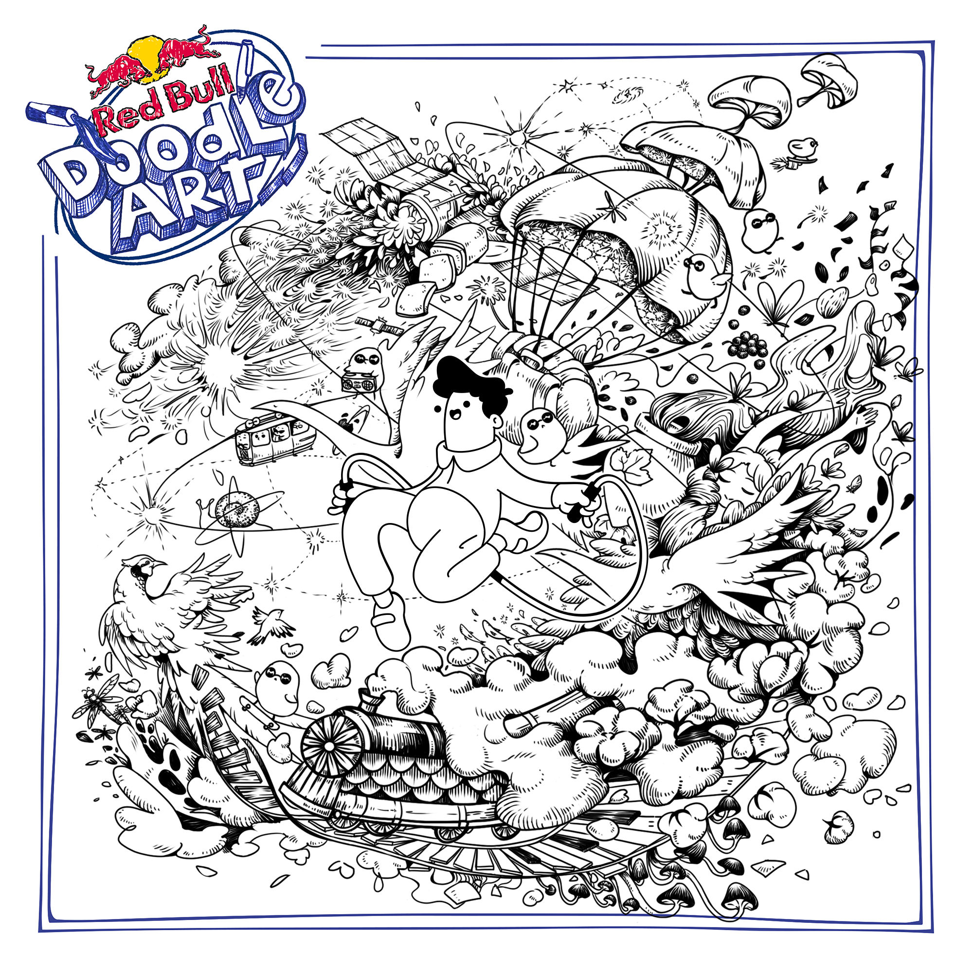 Red Bull Doodle Art Collection mentored by Burnt Toast #11832/12935