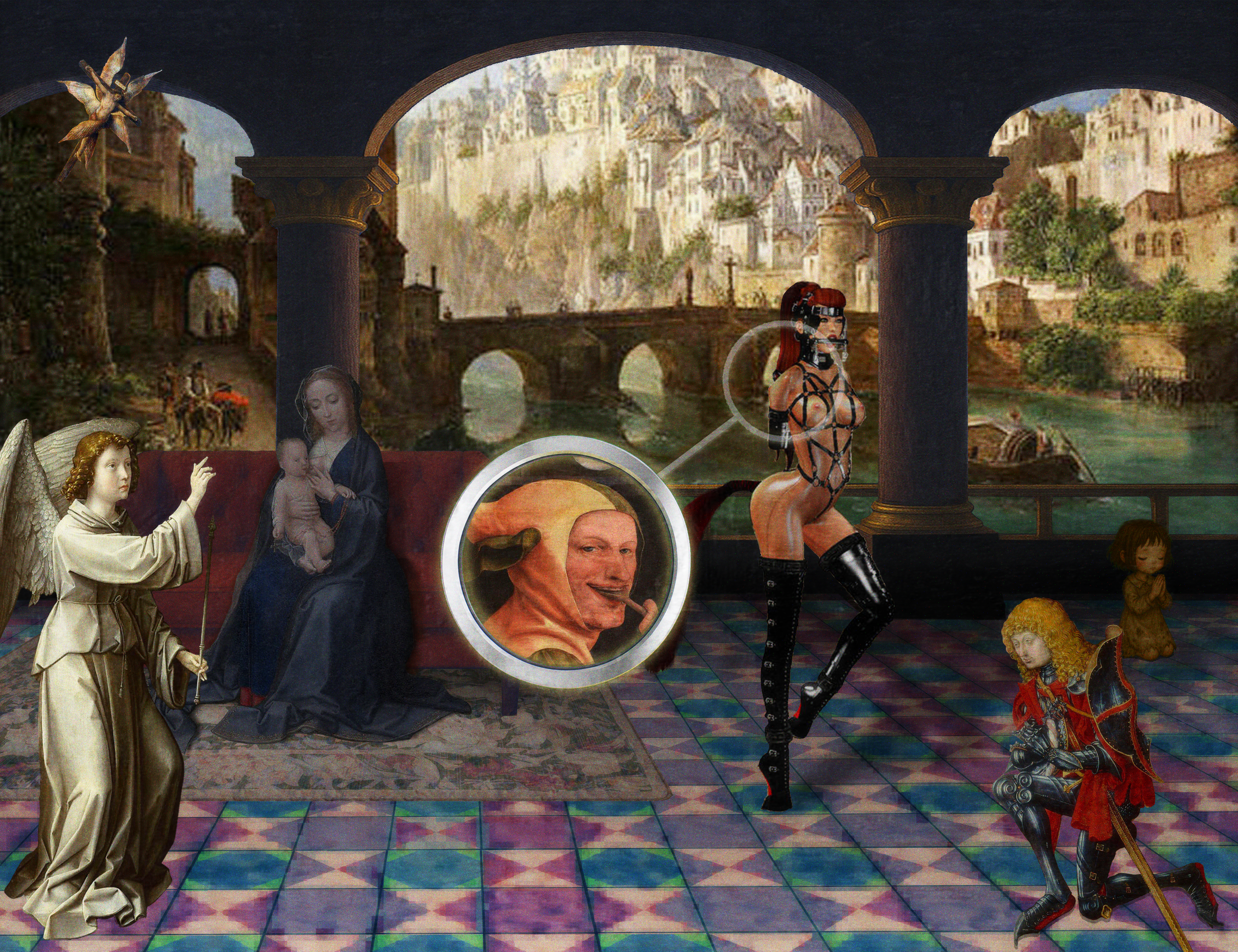 The Pilgrim’s Living Room Crucifixion; Mona Lisa Hyper-Gamble #159