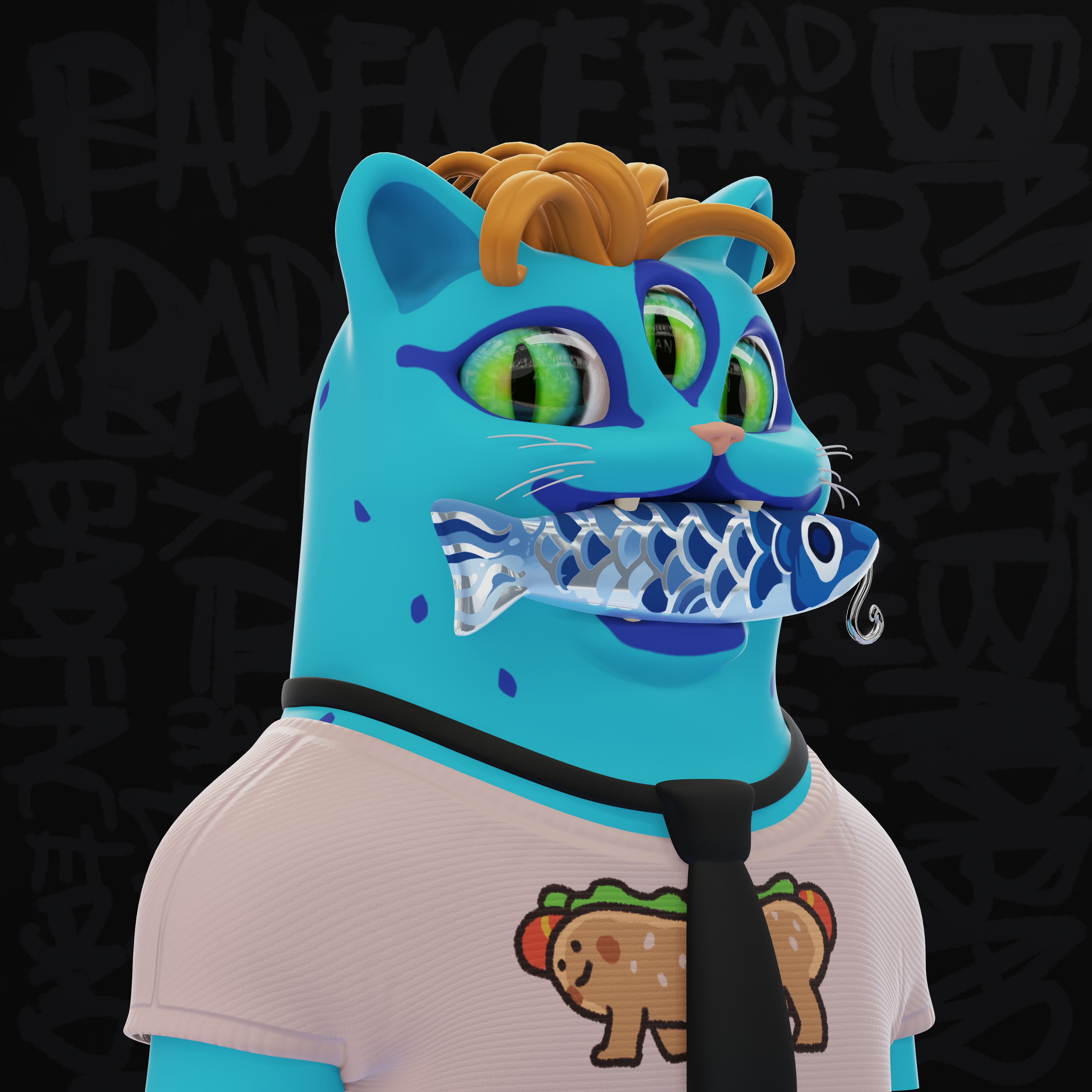 Bad Face Plastic Cats #950