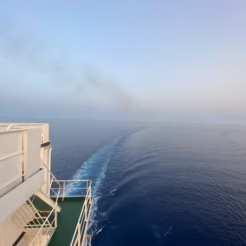 Sailors look to life from the ships.
