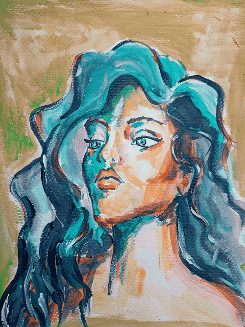 strong curly-haired woman 2