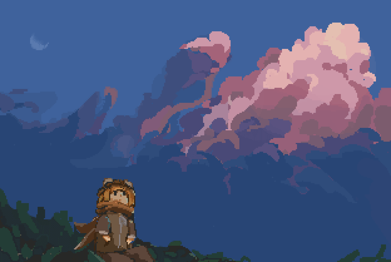 A boy watching the scenery