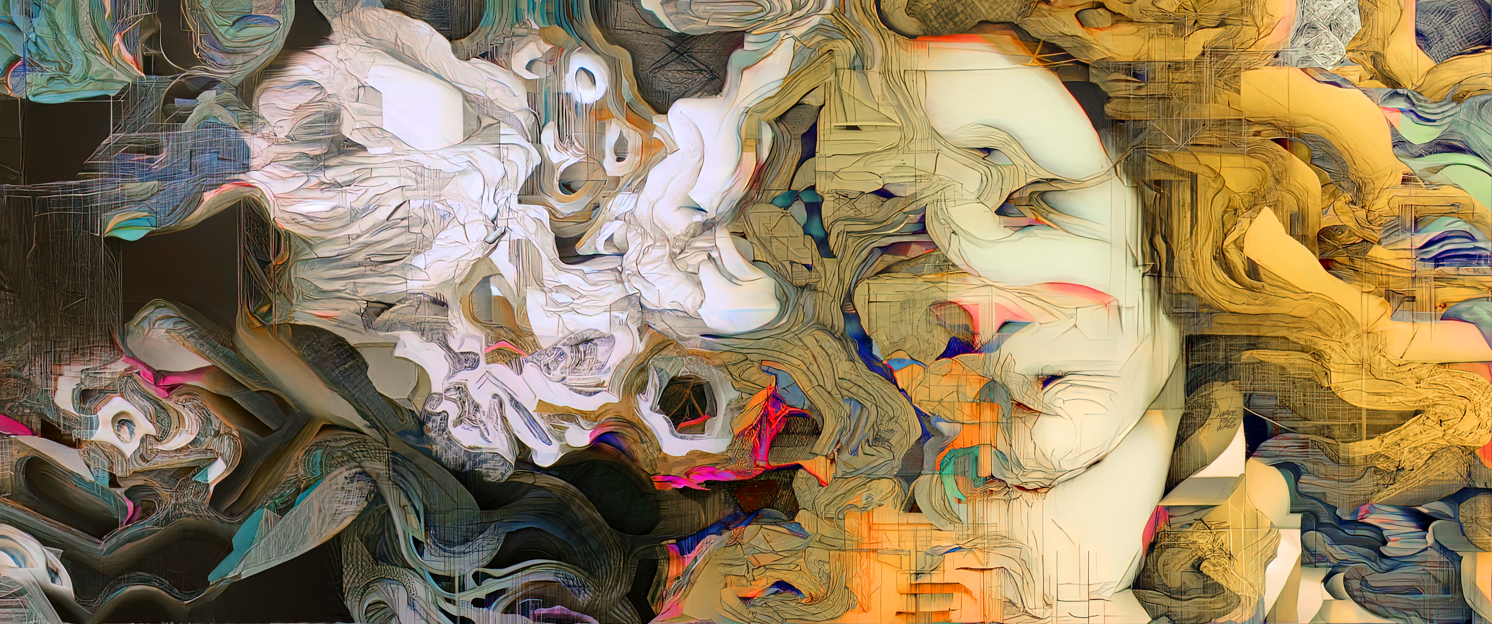 A face in an artificial dream 08