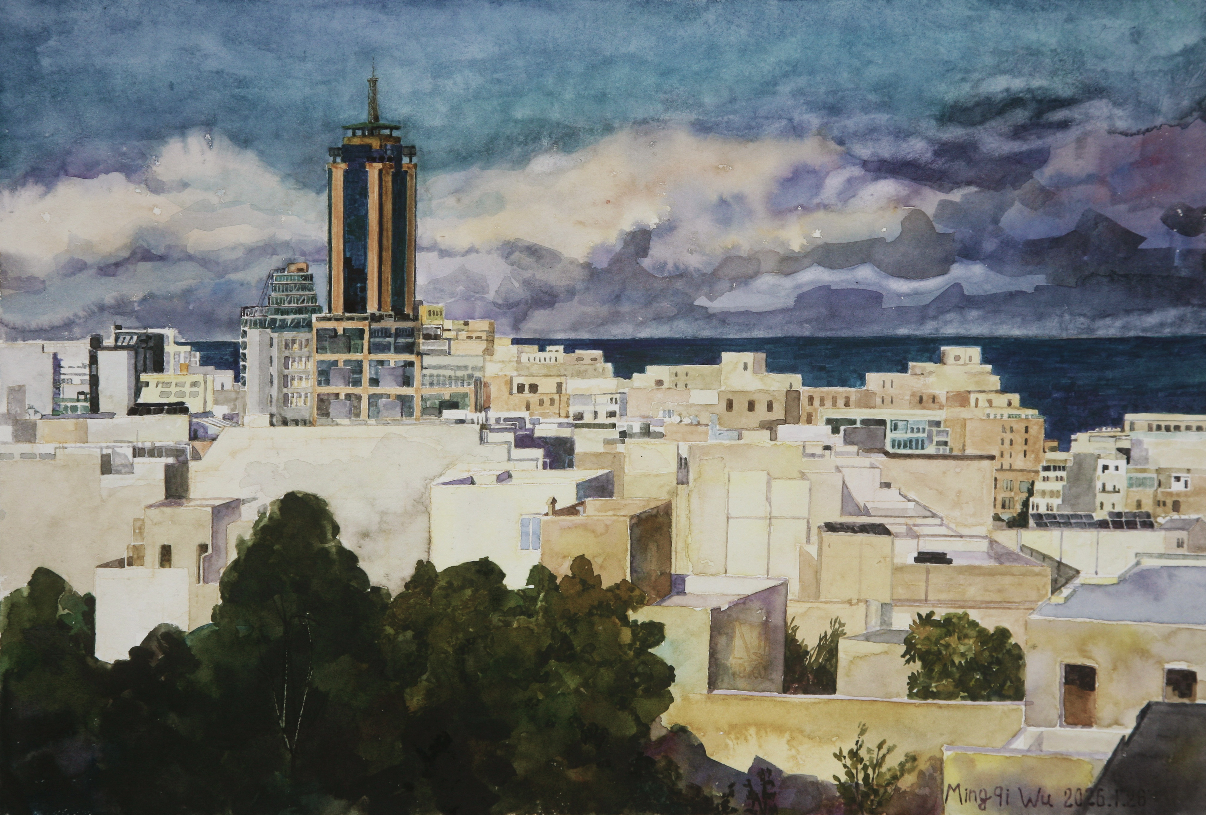 Sunlight bathes St. Julian's, 