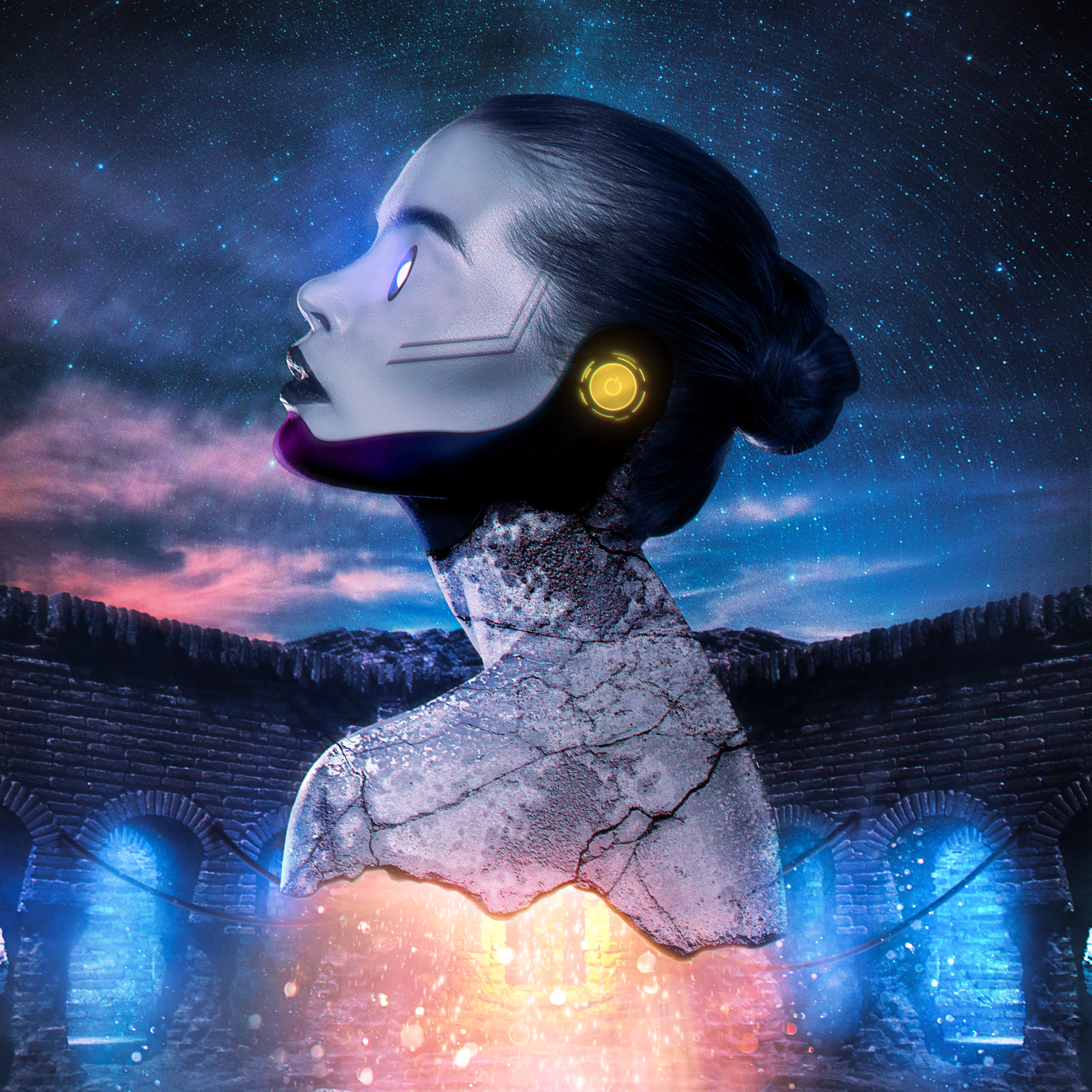 Floating in night