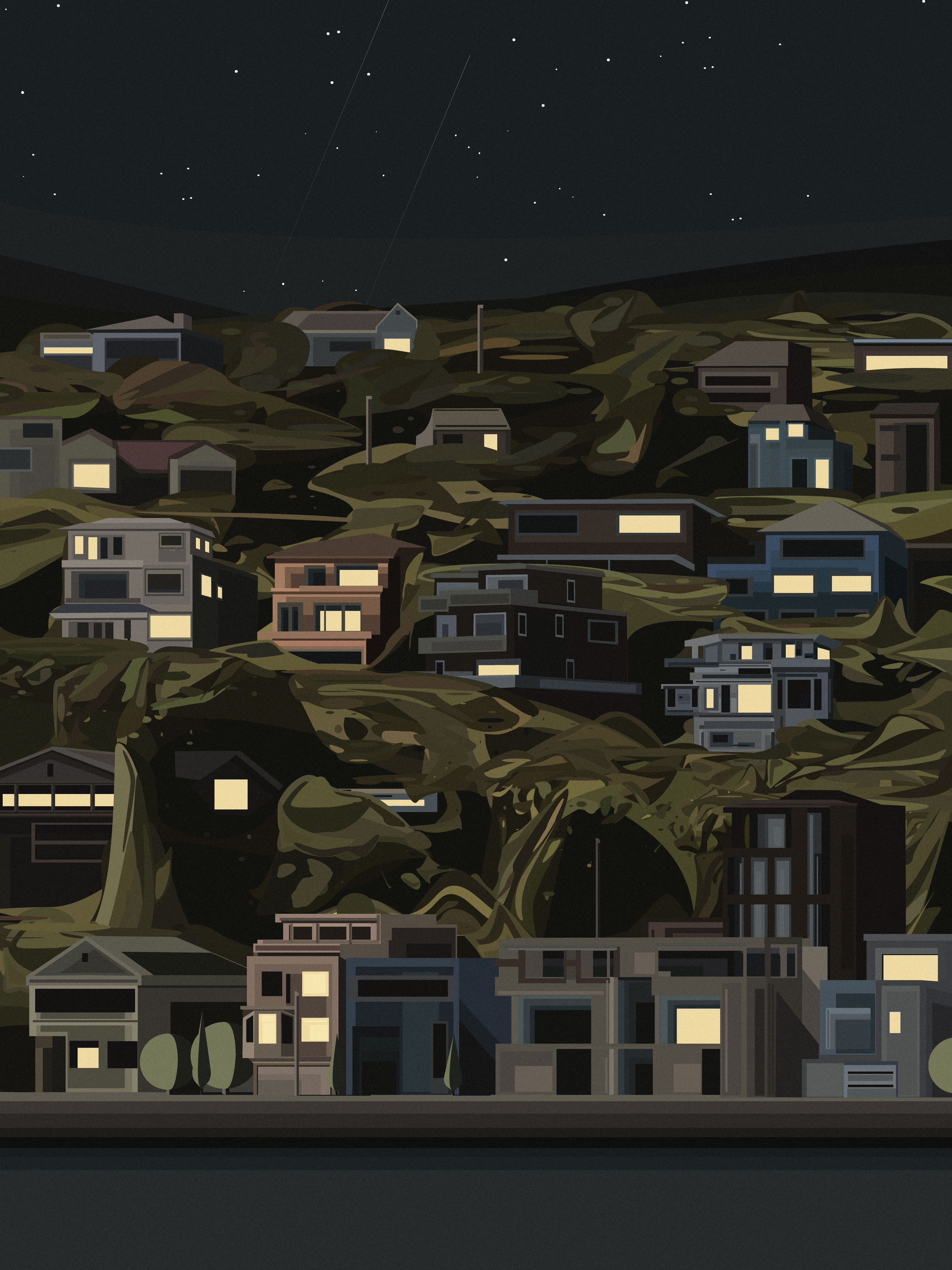 Starry Night Over Sausalito