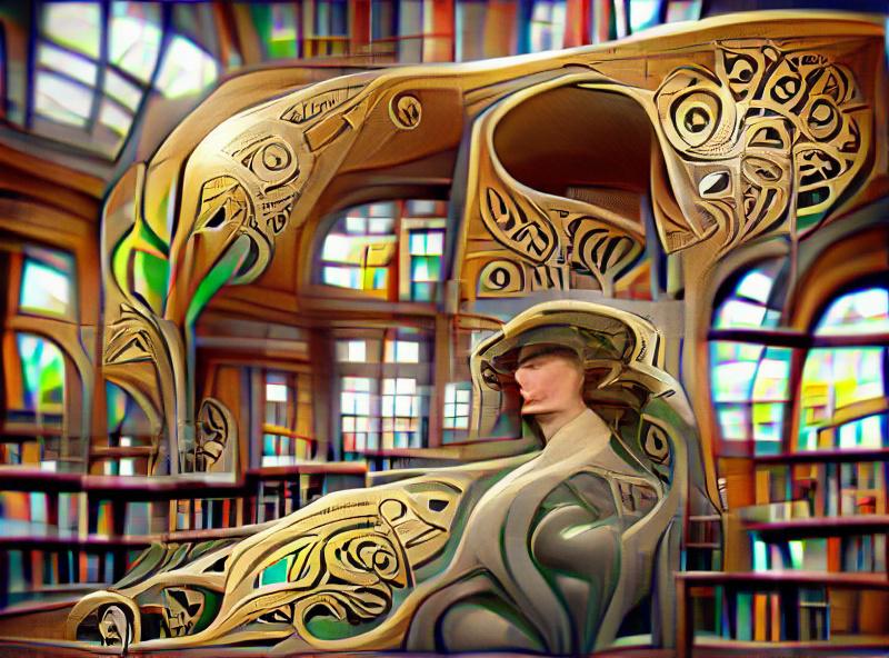 art nouveau library
