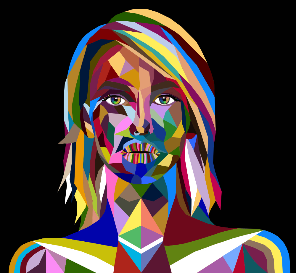 colorful lady