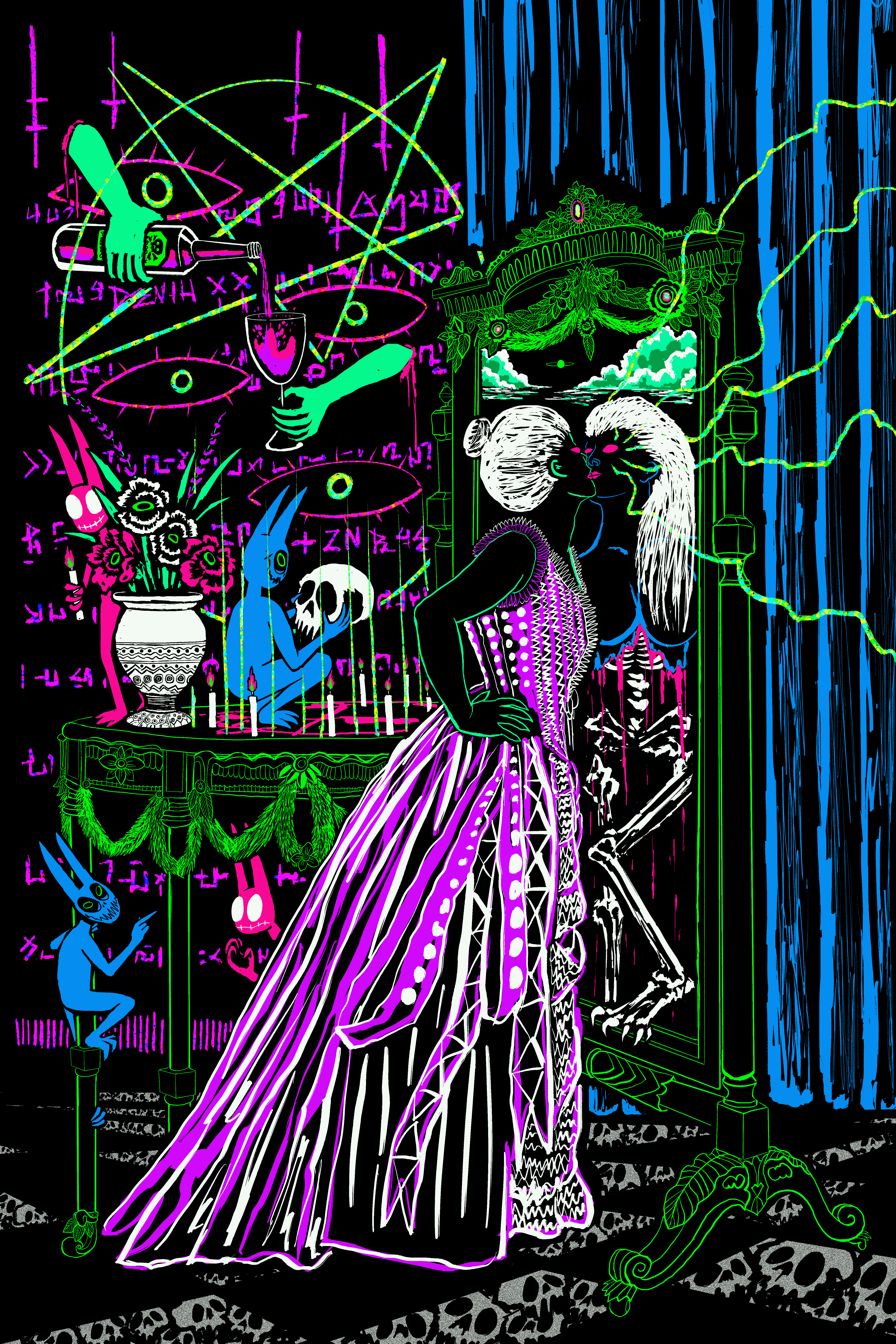 MIRROR, FLOWERS AND NARCISSISTIC