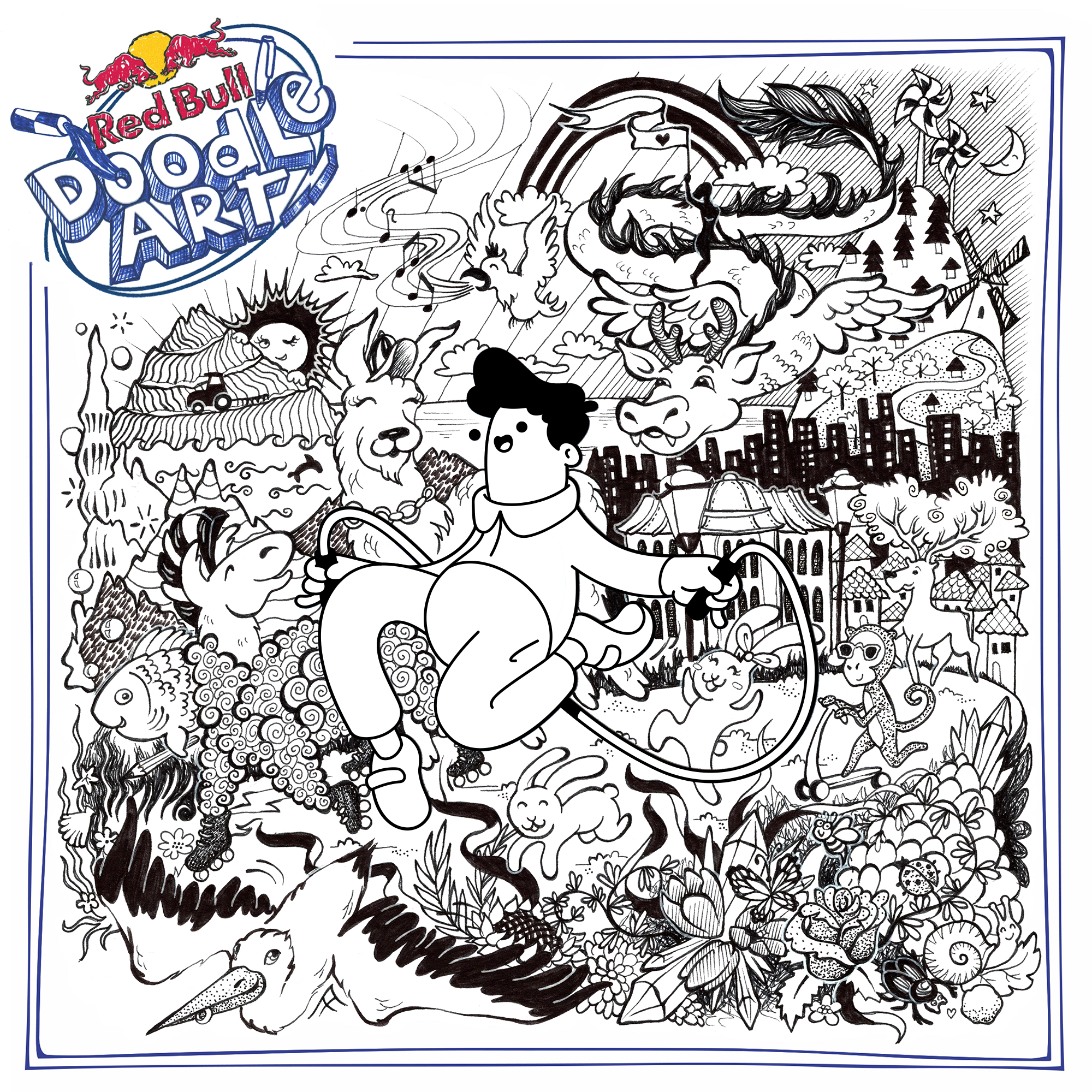 Red Bull Doodle Art Collection mentored by Burnt Toast #9952/12935