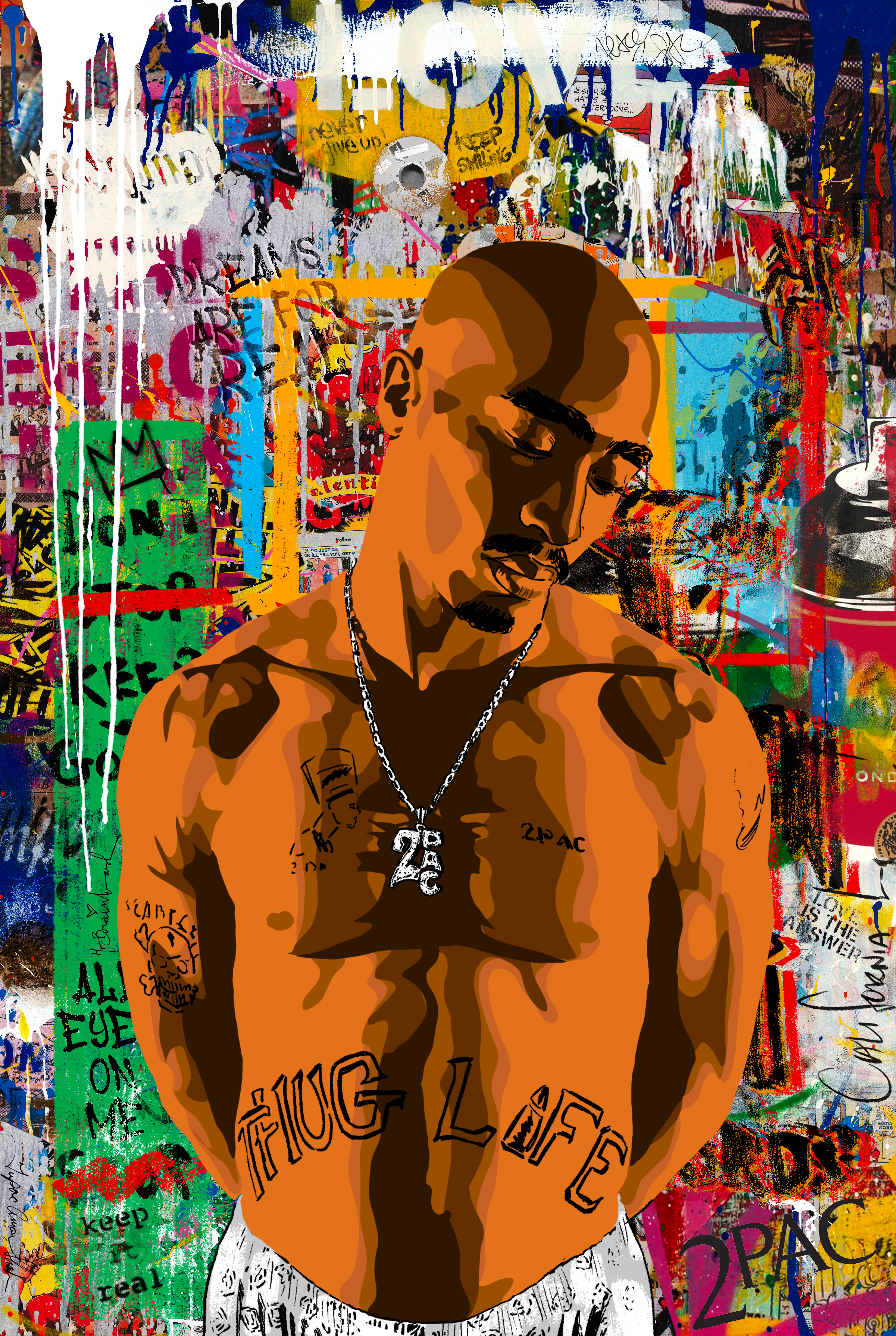 2Pac by Mr. Brainwash #2229