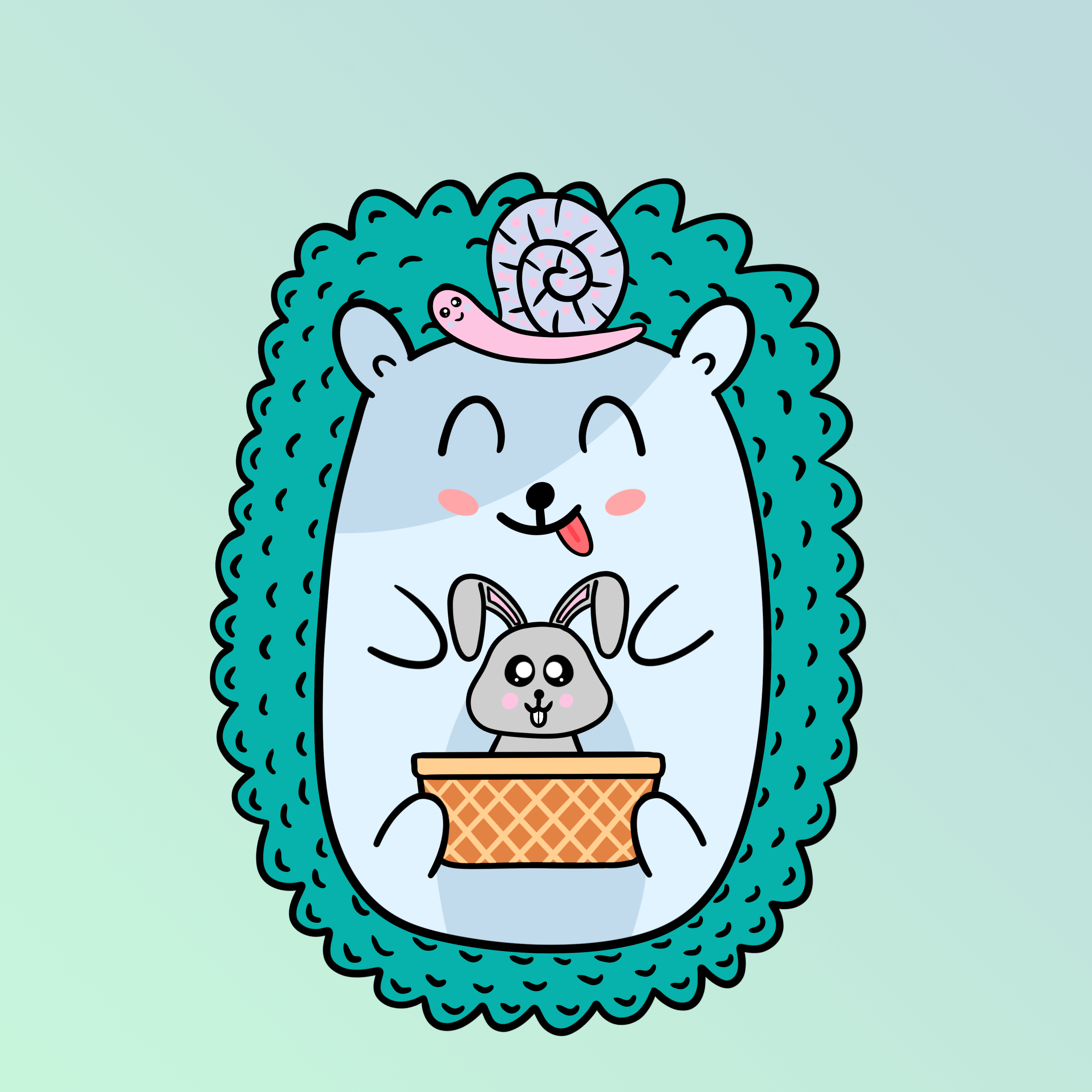 Mini Fluffy Hedgehog #367