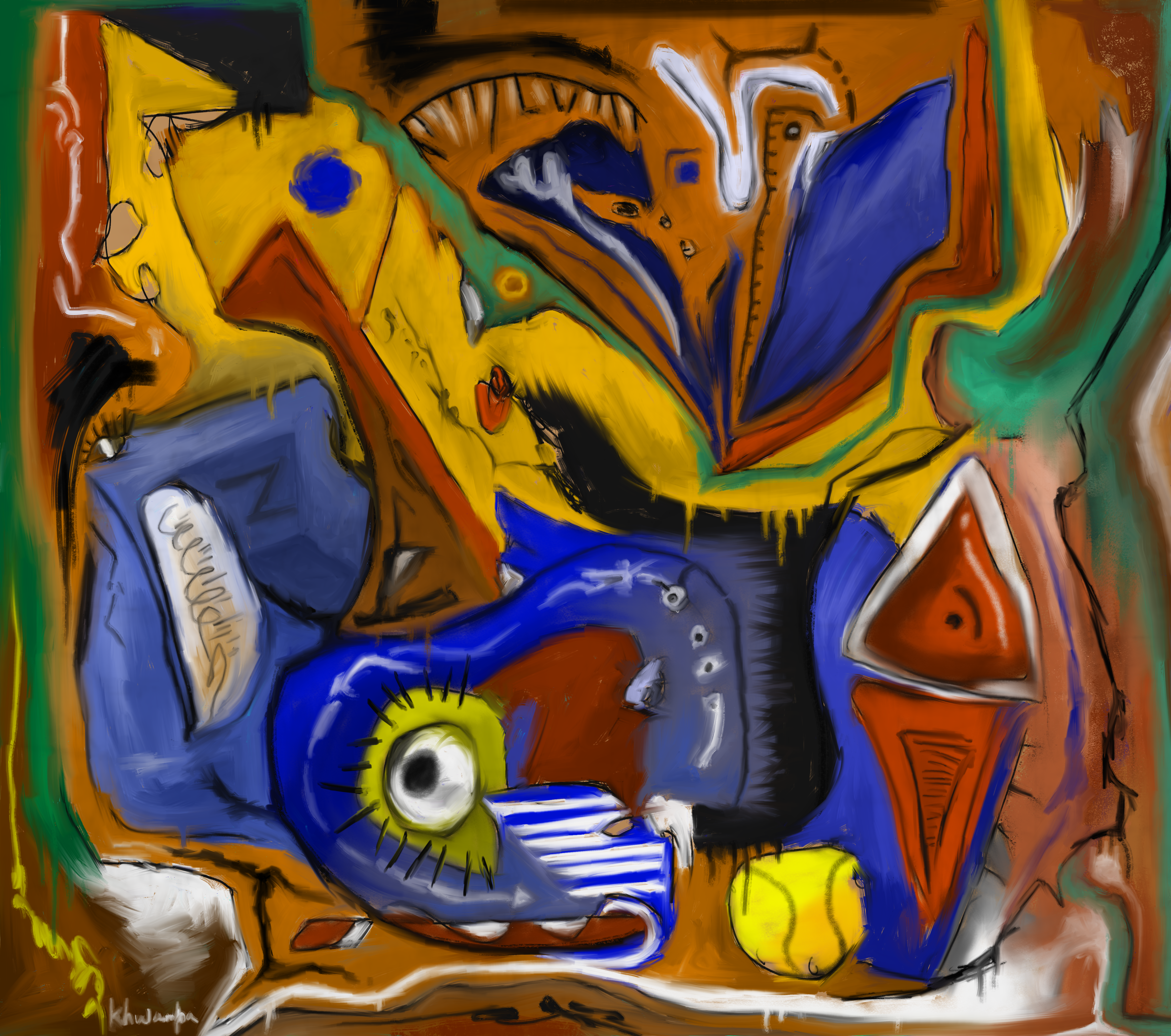 along the steep slopes of the blue mountain