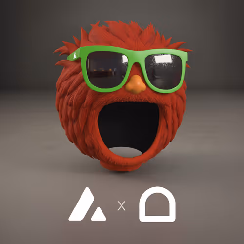 Youmio x Avalanche Wolfie Mascot Head