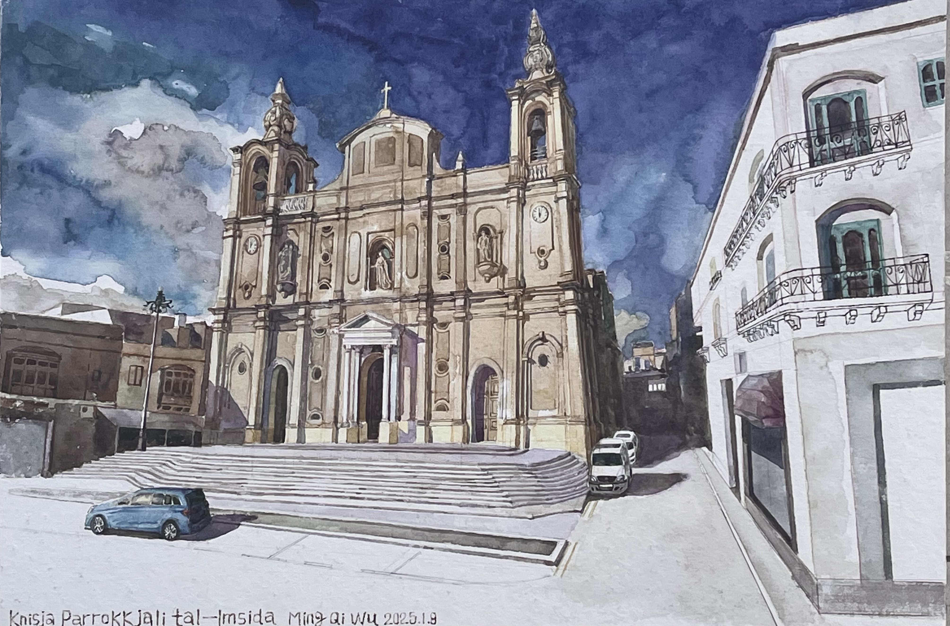 Faith mirrored in the clear sky.