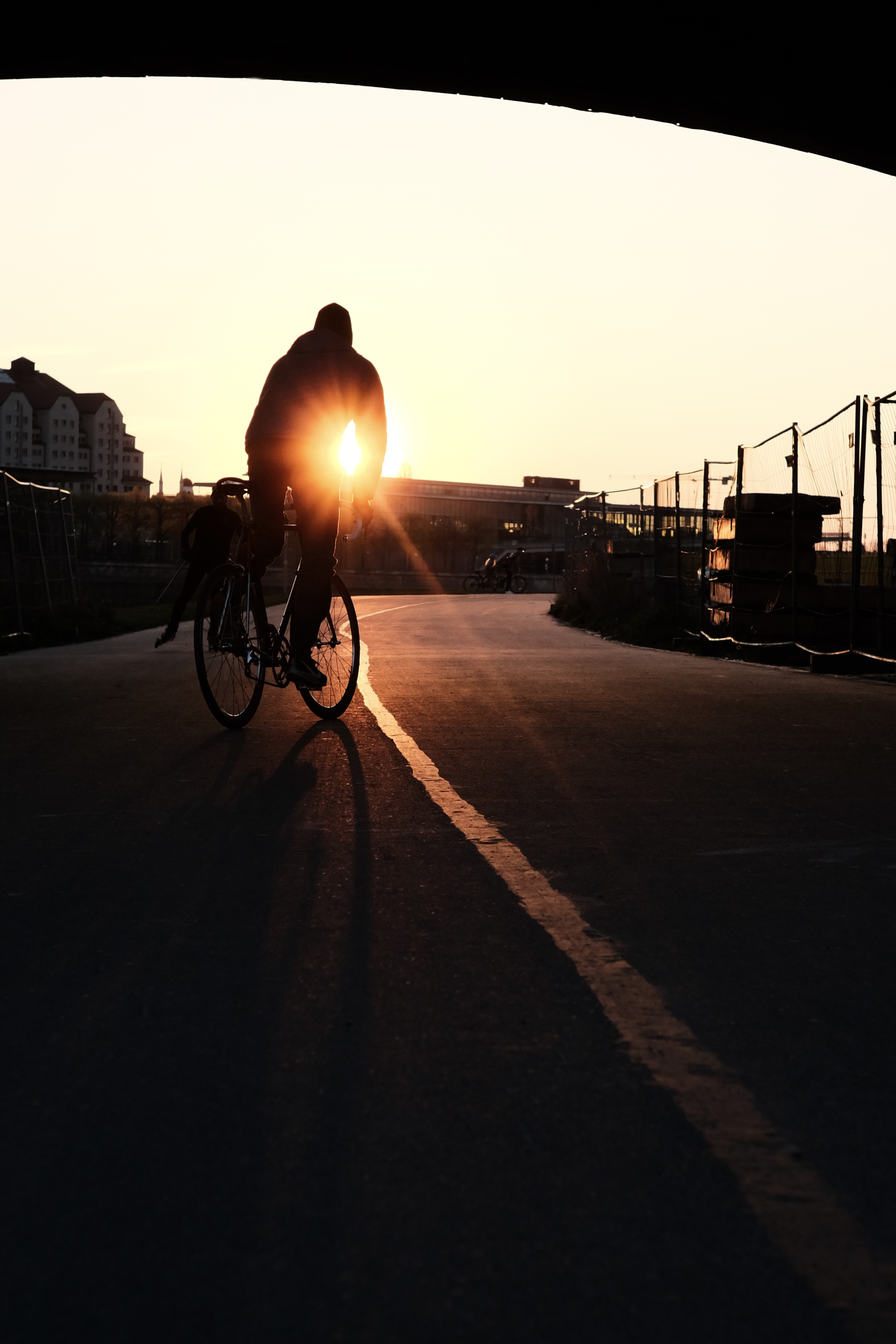 Riding in the golden light