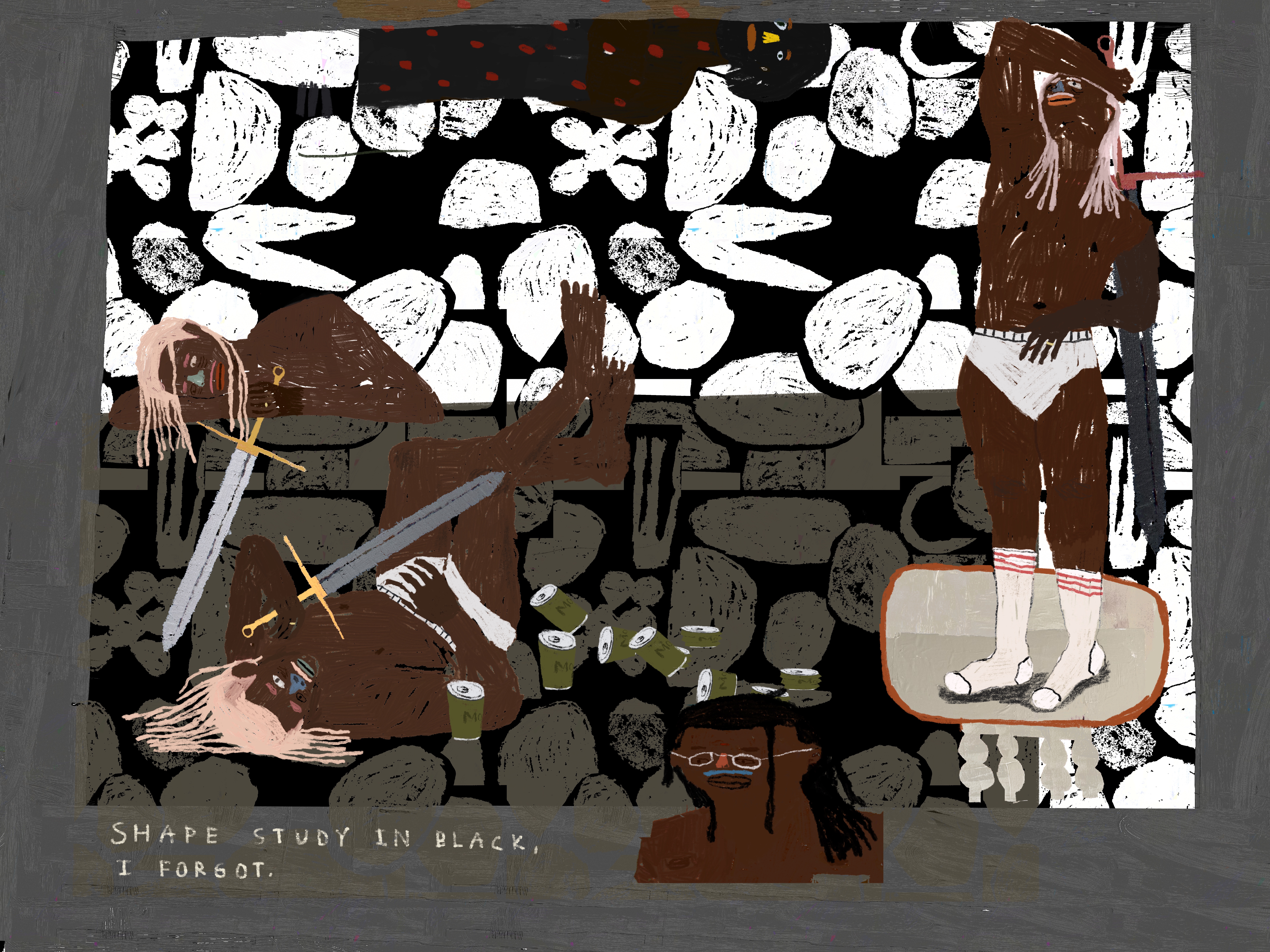 shape study in black