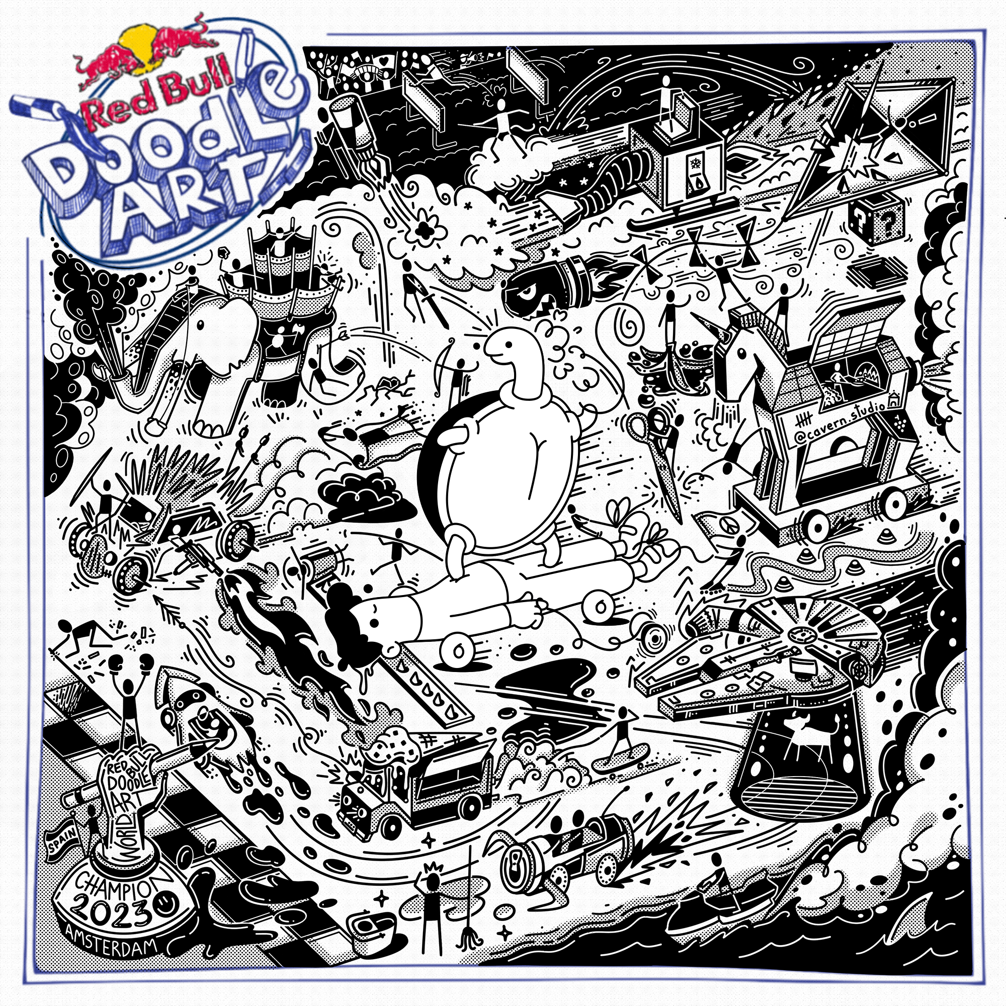 Red Bull Doodle Art Collection mentored by Burnt Toast #9955/12935