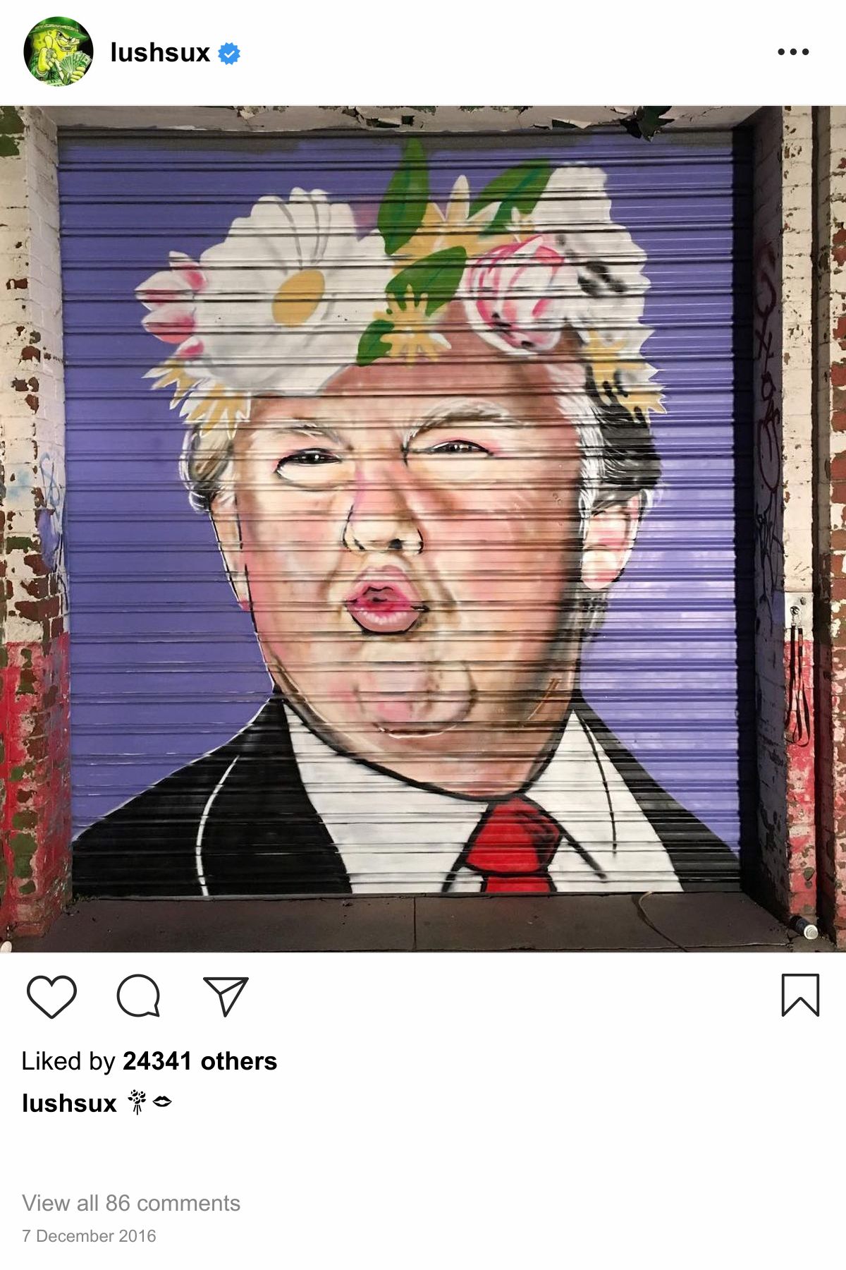 Lushsux #2538 - Mural Donald Trump