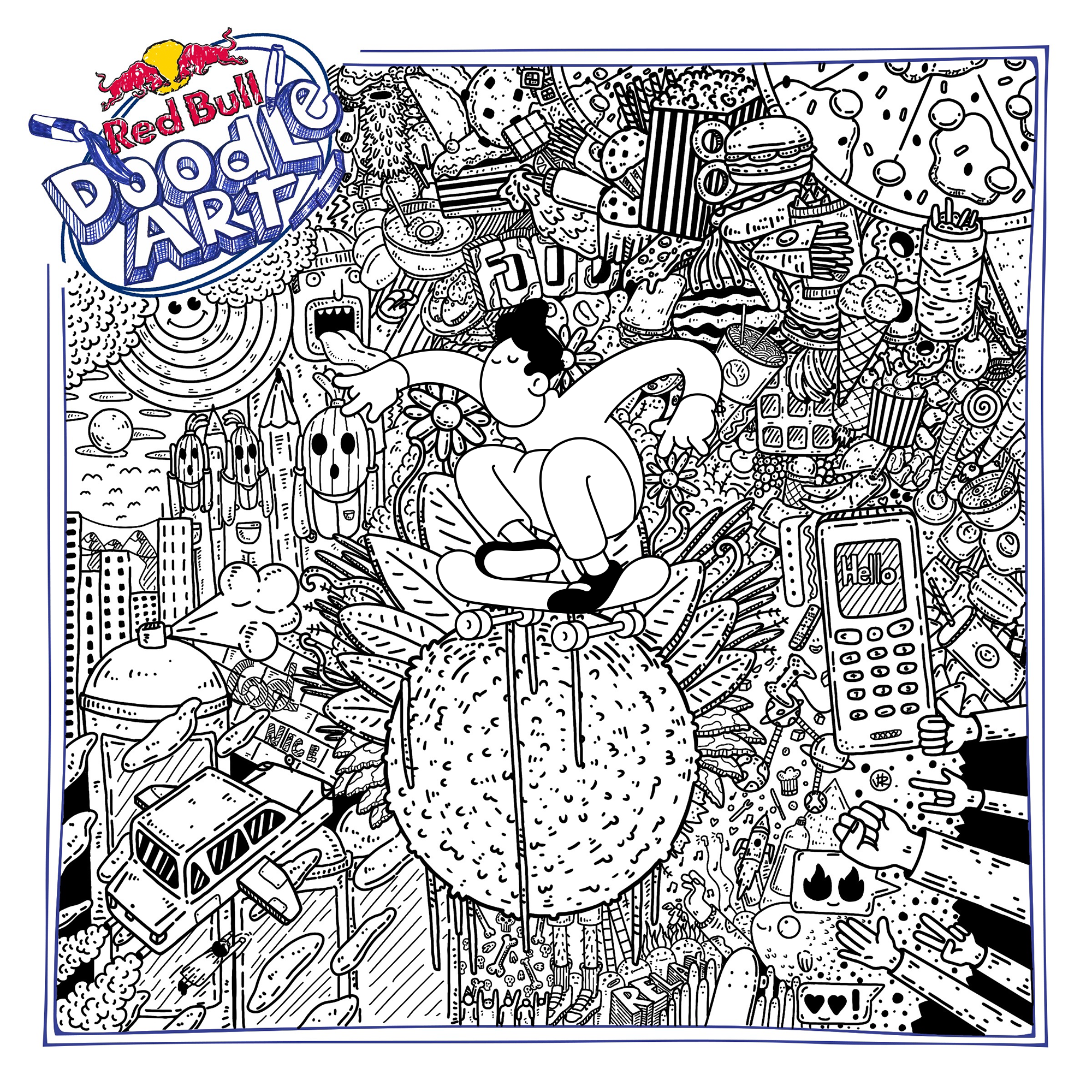 Red Bull Doodle Art Collection mentored by Burnt Toast #9935/12935