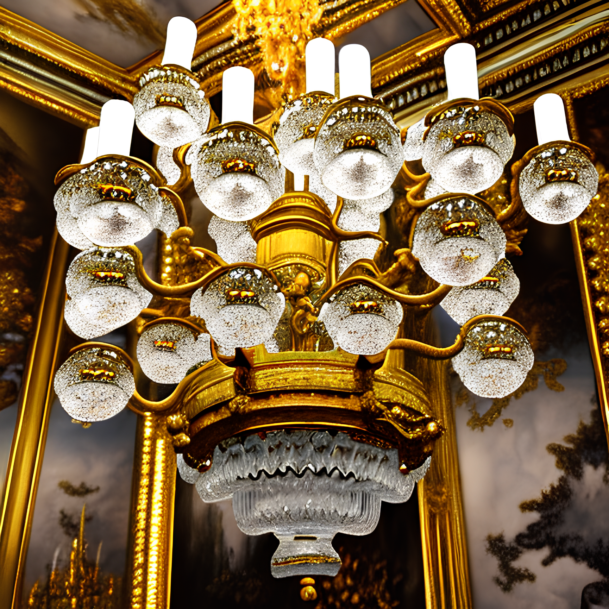 Hallway Chandelier - Snowballs