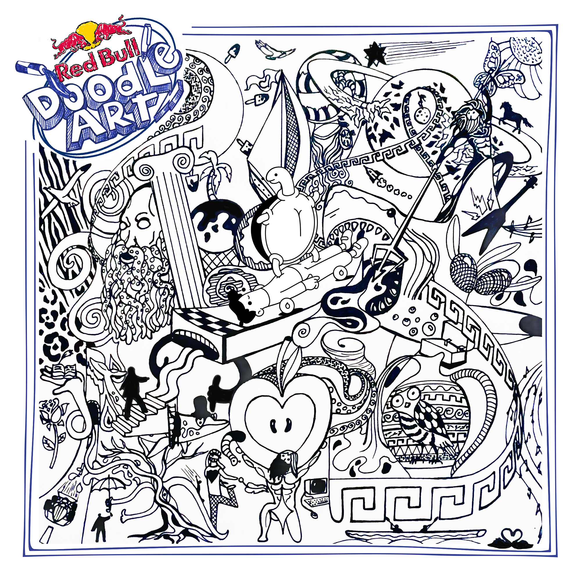 Red Bull Doodle Art Collection mentored by Burnt Toast #9034/12935