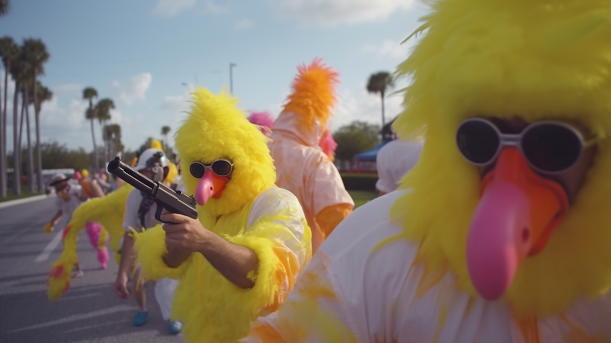 Chickens Crossing The Road