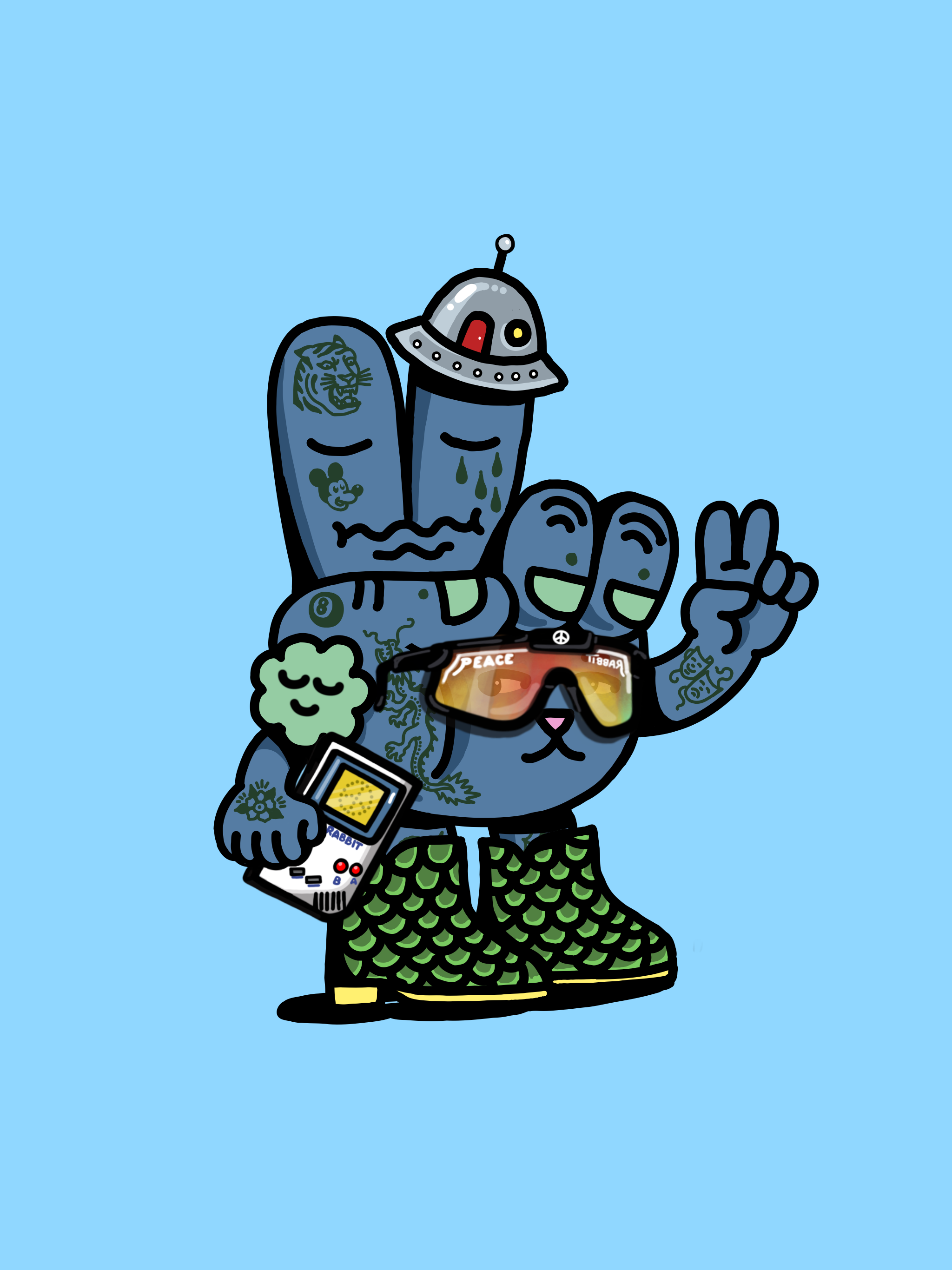 PEACE RABBIT #6491