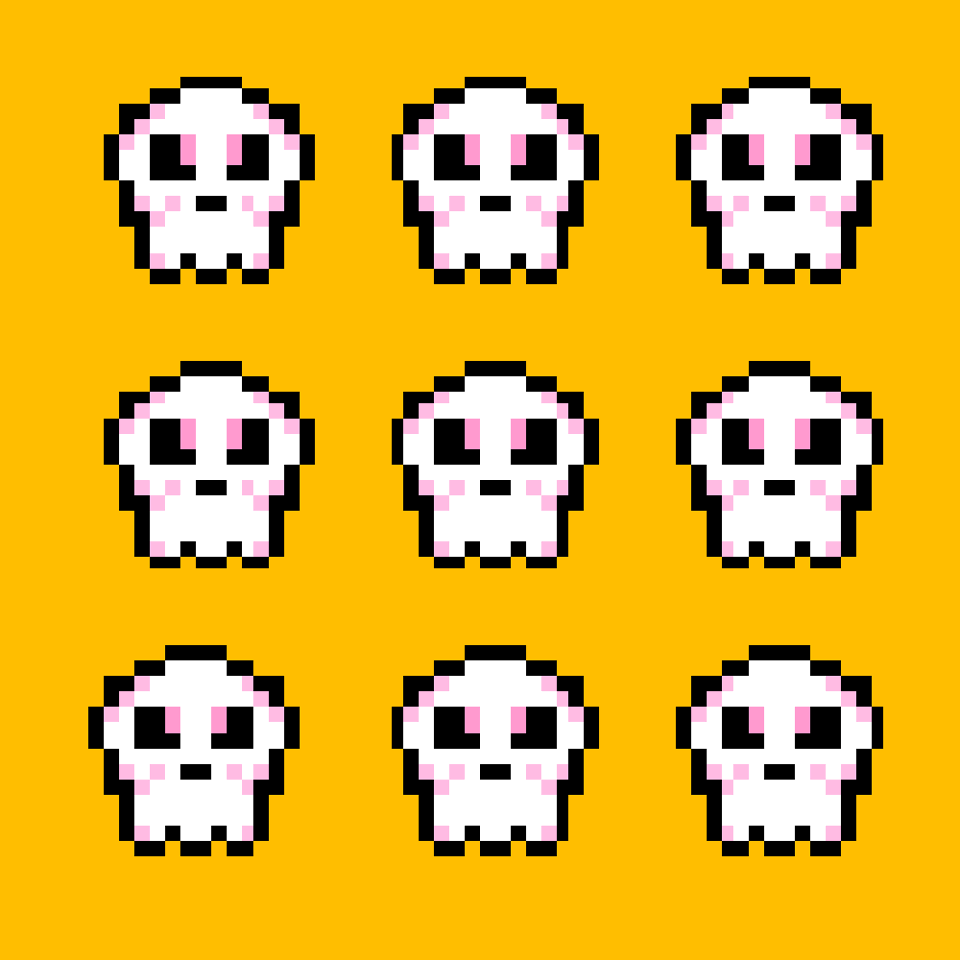 Kawaii SKULL GIFS COLLECTION 26