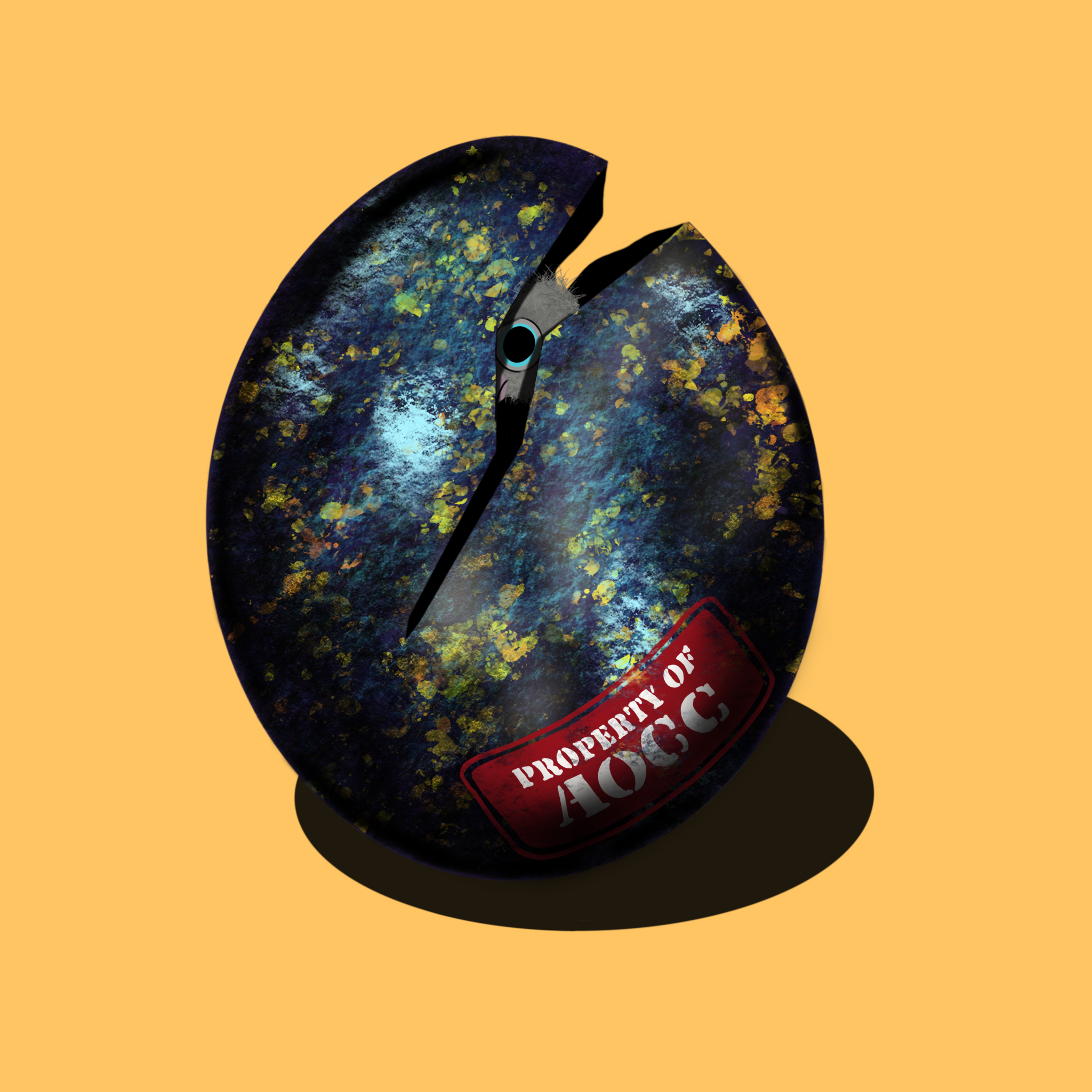 Angry Ostrich Egg