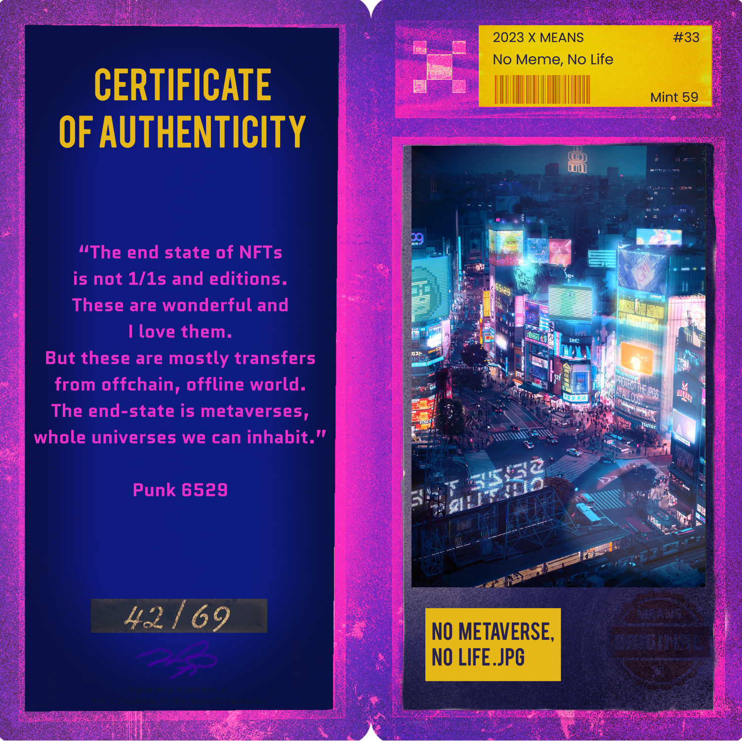 No Metaverse, no Life