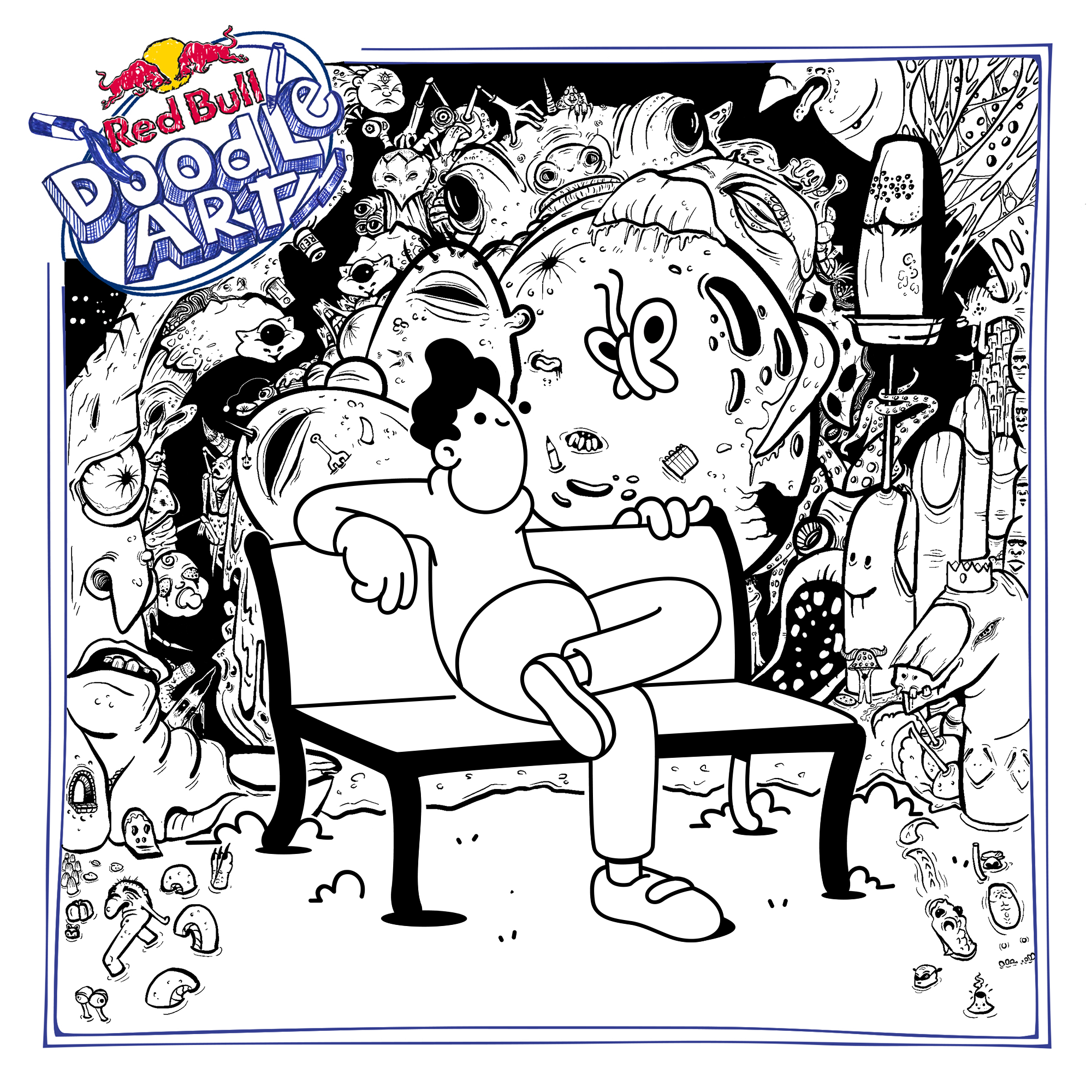Red Bull Doodle Art Collection mentored by Burnt Toast #9956/12935