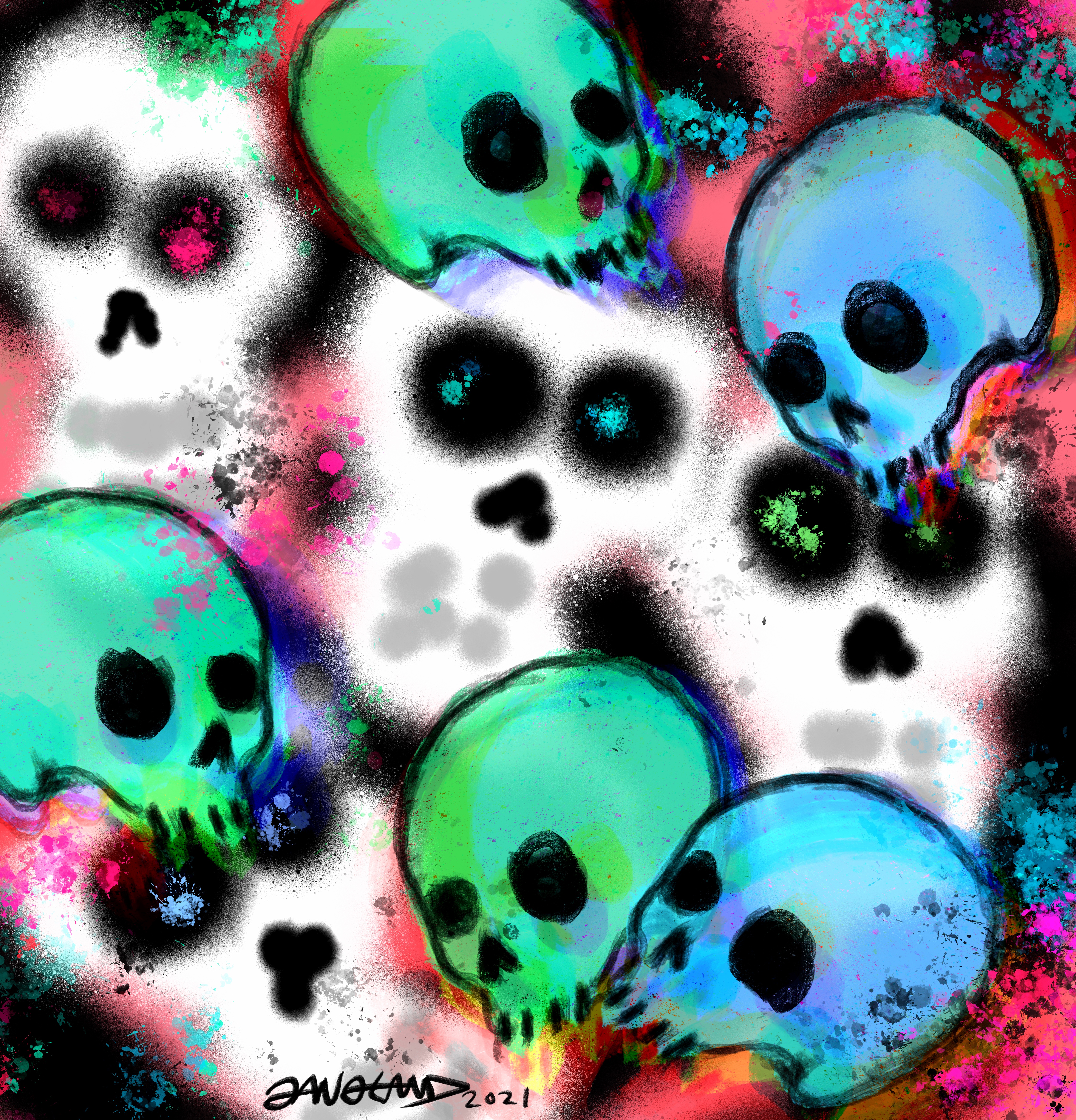 "Chaos Clan" - by Eddie Gangland - c. 2021 - edition of 7