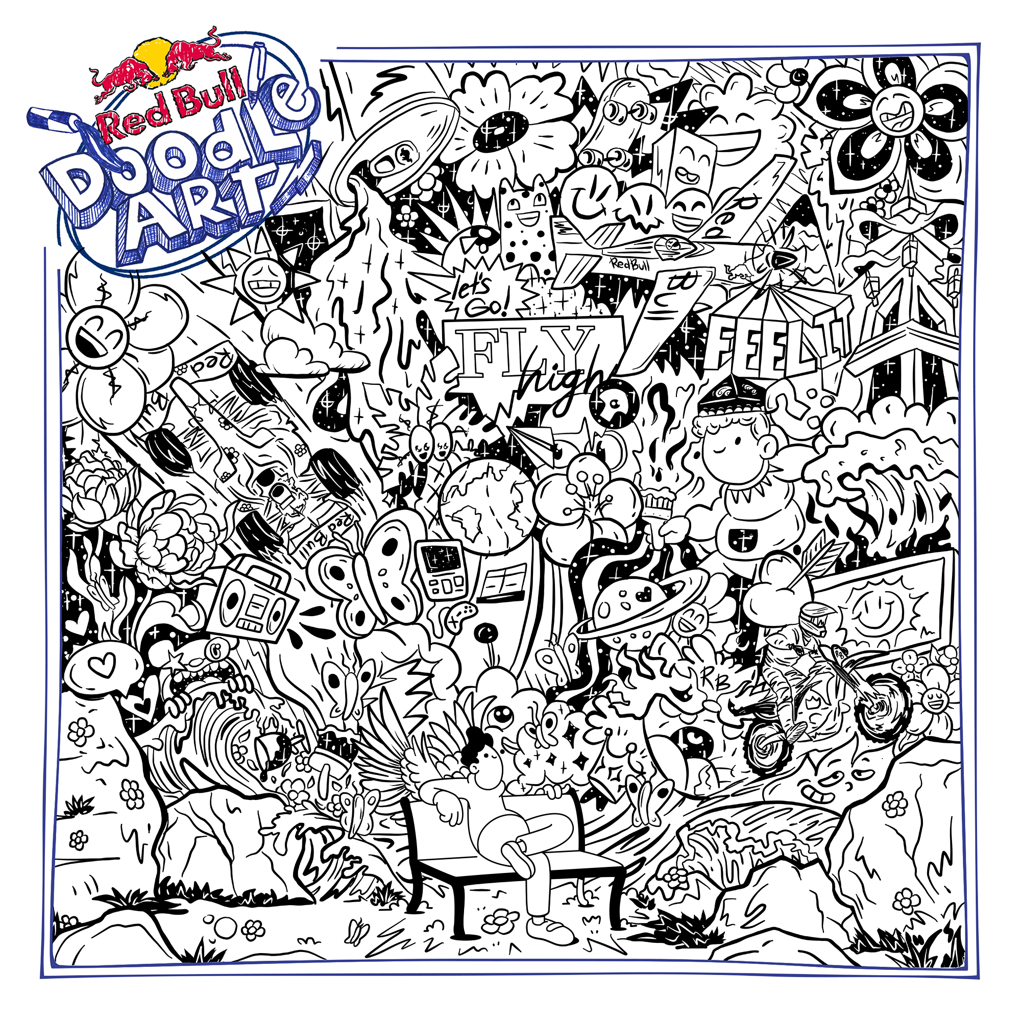 Red Bull Doodle Art Collection mentored by Burnt Toast #9963/12935