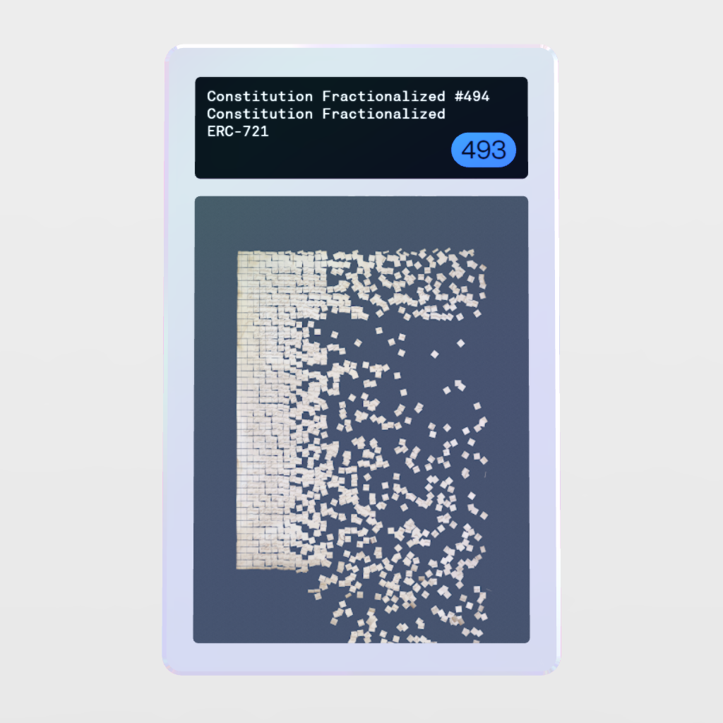 Minter Token - Constitution Fractionalized #493