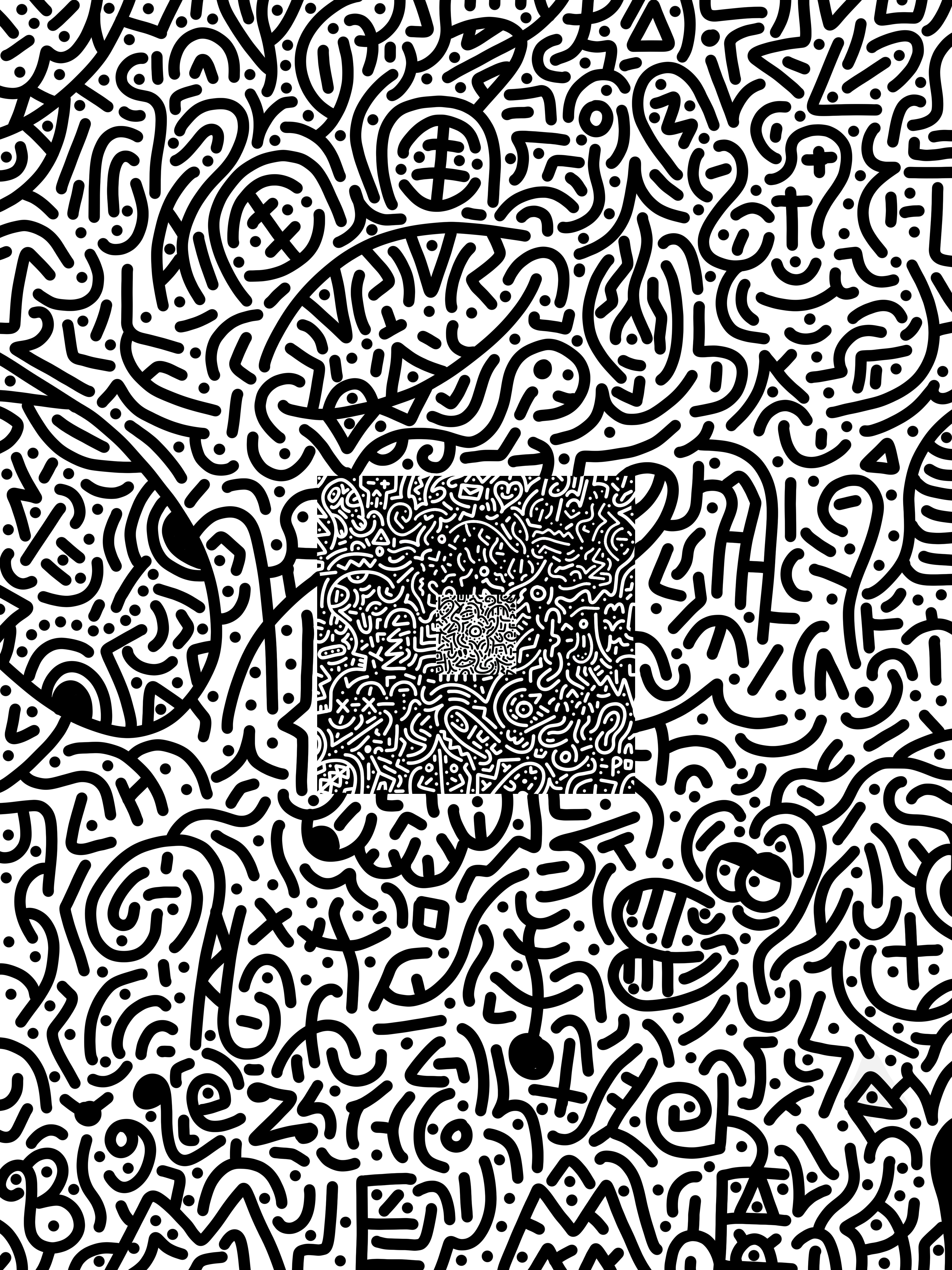 Inverted Echolalia: Juxtaposed Enigma in Monochrome