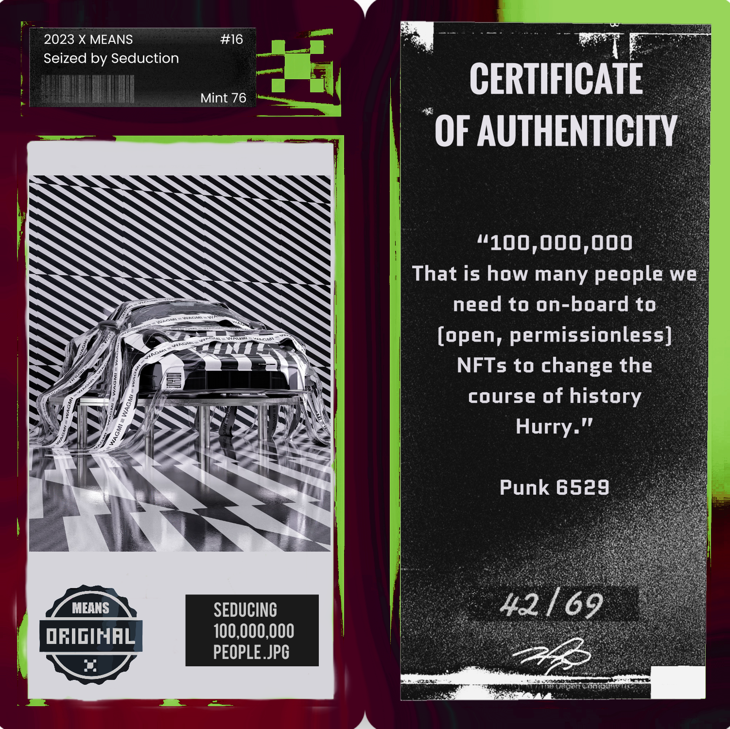 Seducing 100,000,000 people