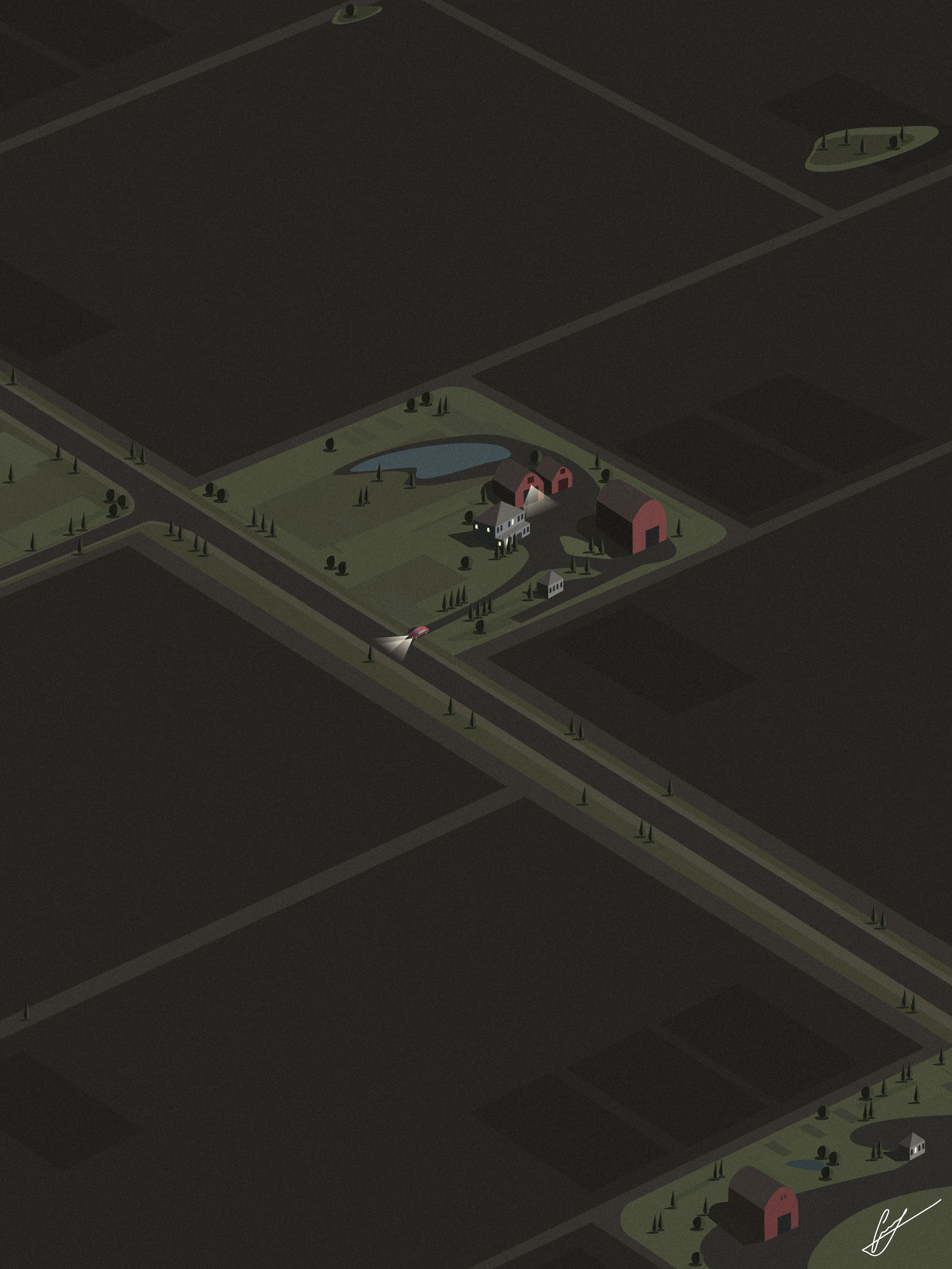 Nighttime On The Farm